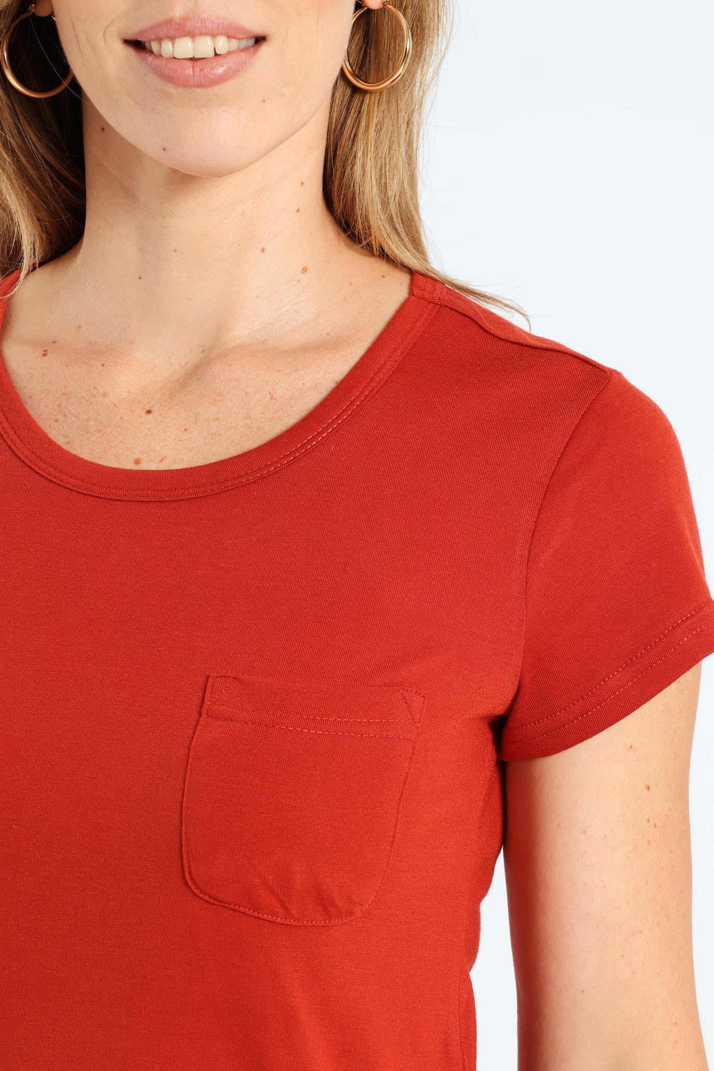 Plain Pocket Tee - Brick - Image 2
