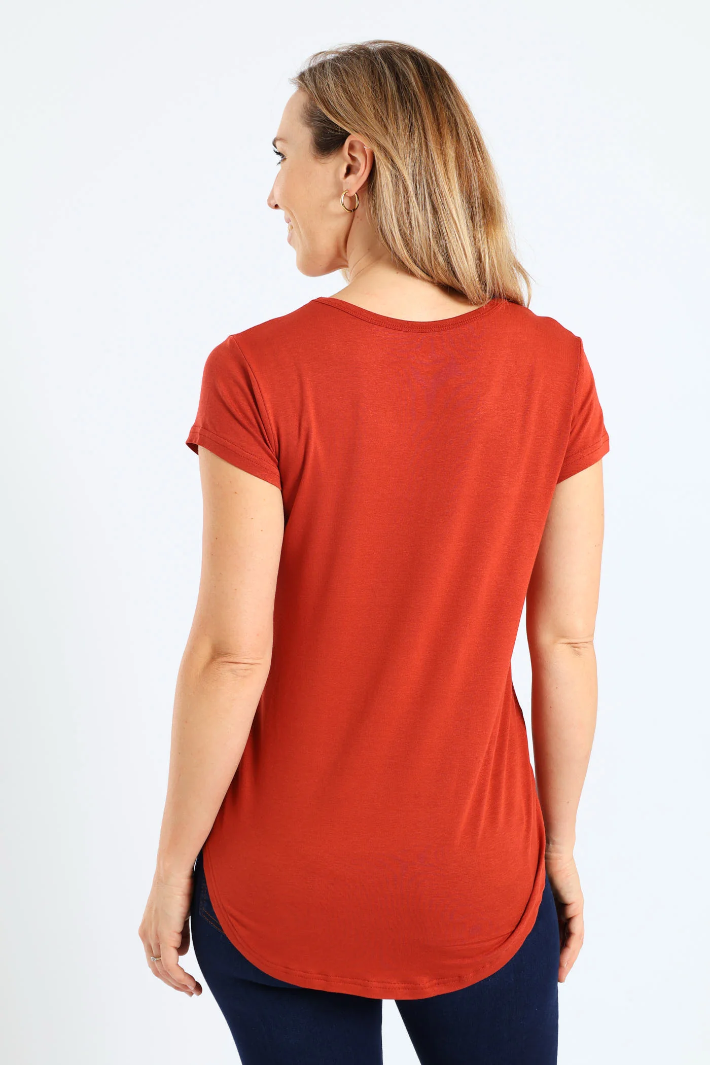 Plain Pocket Tee - Rust - Image 2