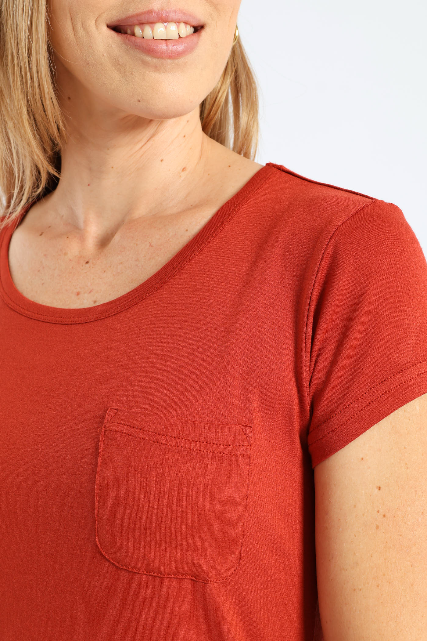 Plain Pocket Tee - Rust - Image 3