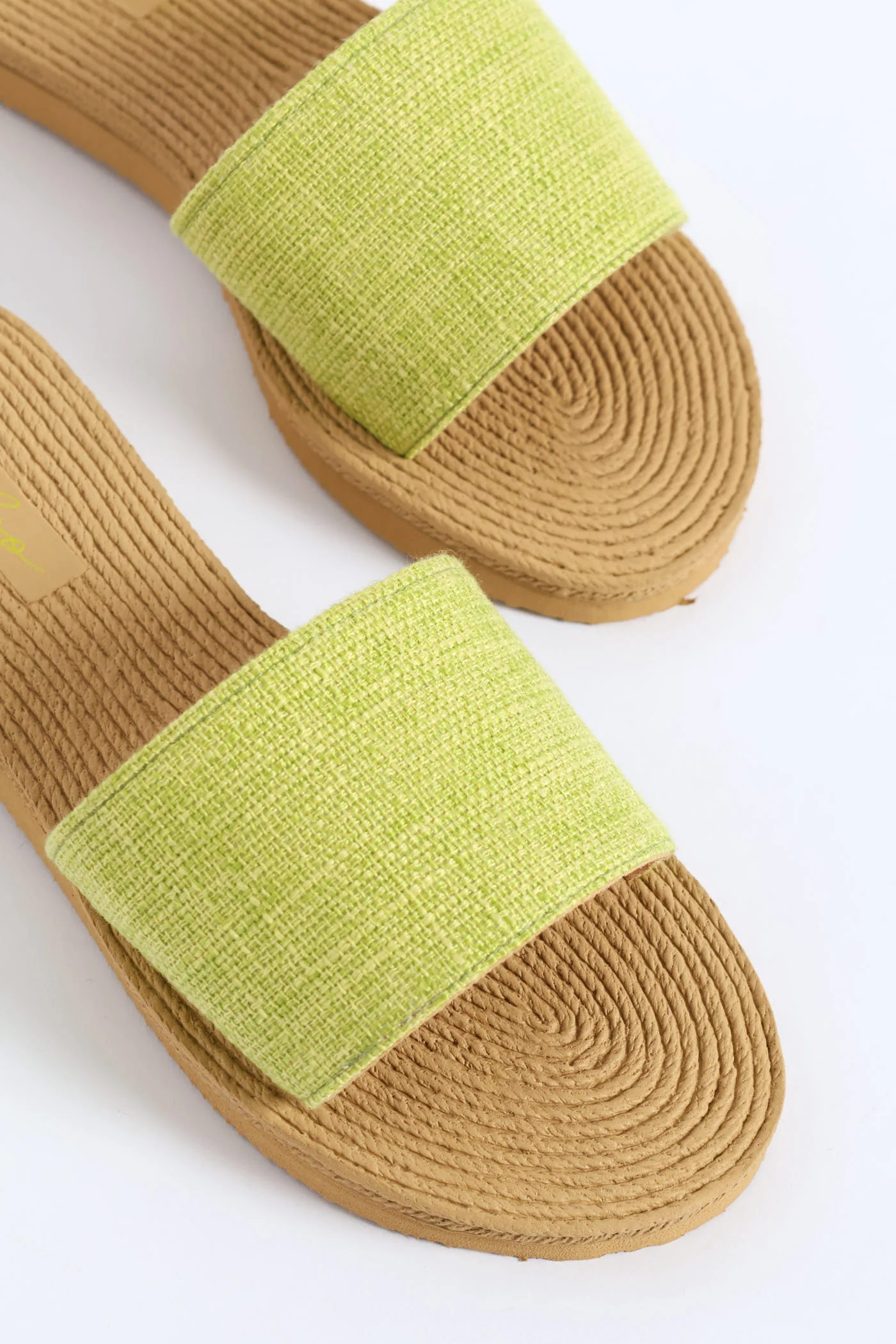 Plain Single Band Mule Sandal - Green - Image 2