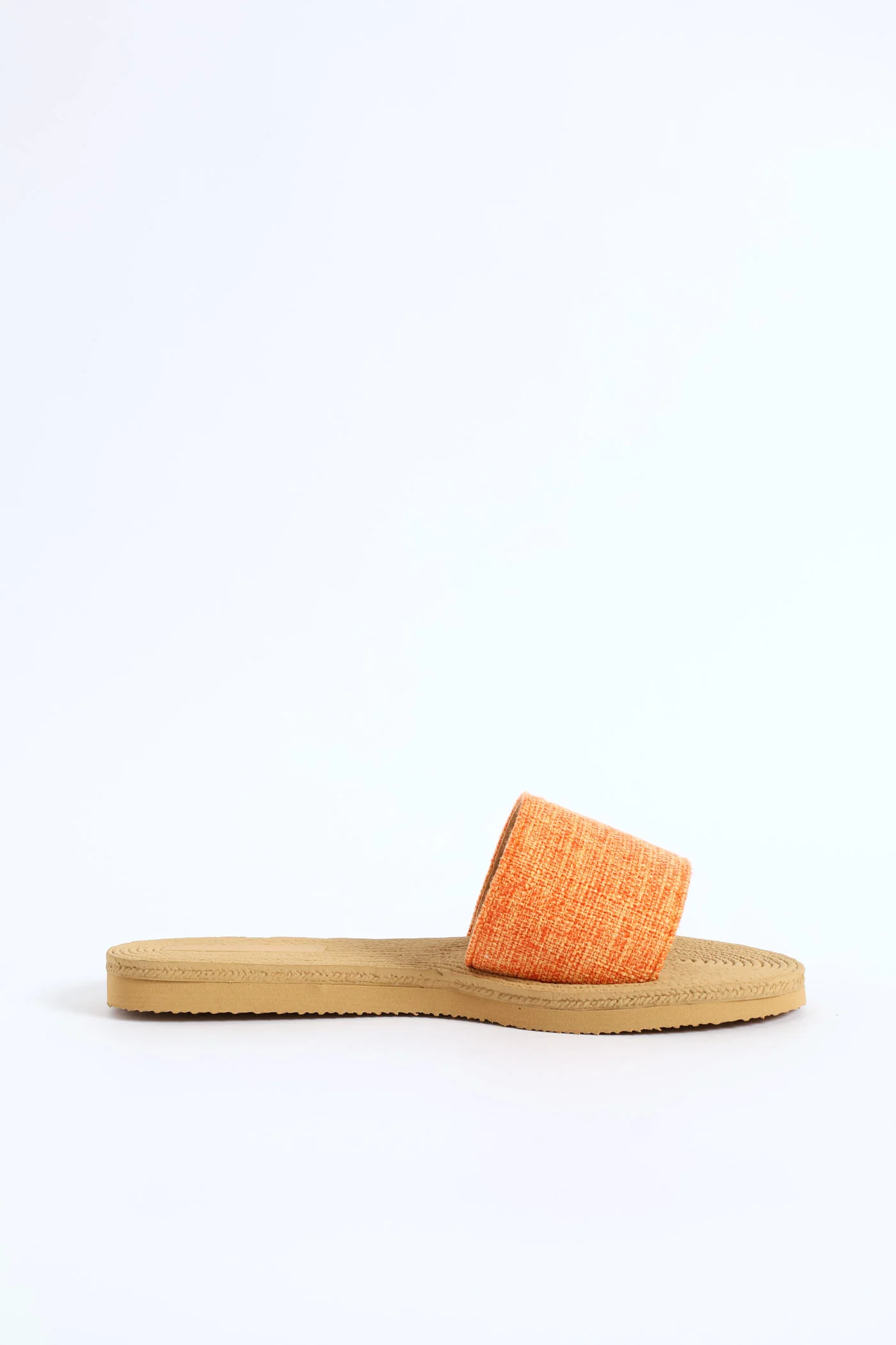 Plain Single Band Mule Sandal - Orange - Image 3