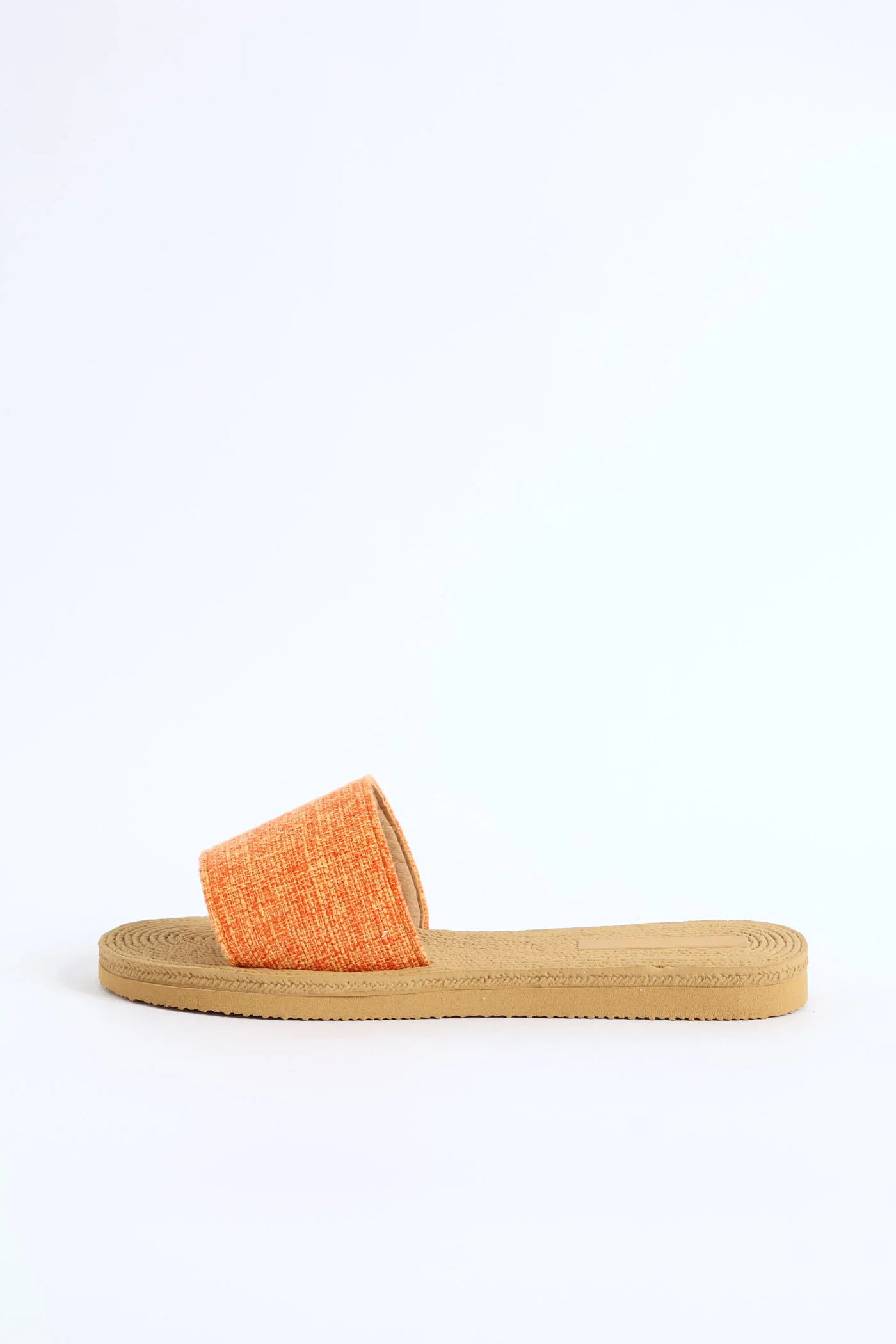 Plain Single Band Mule Sandal - Orange - Image 4
