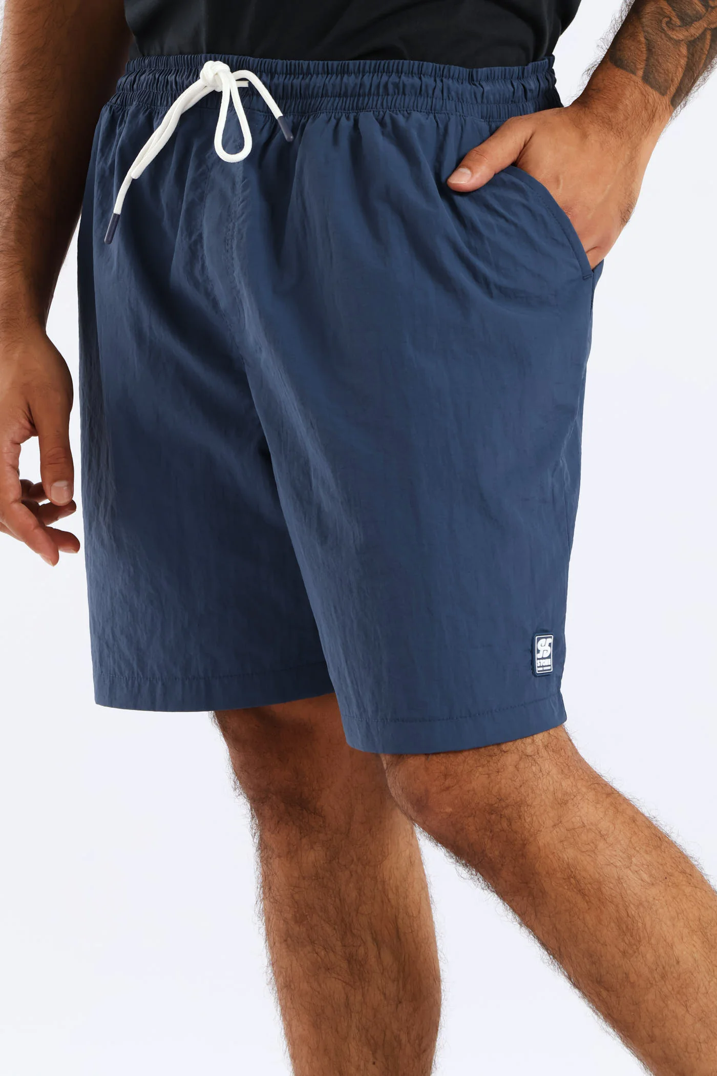 Plain Swim Short - Steel Blue - Image 2