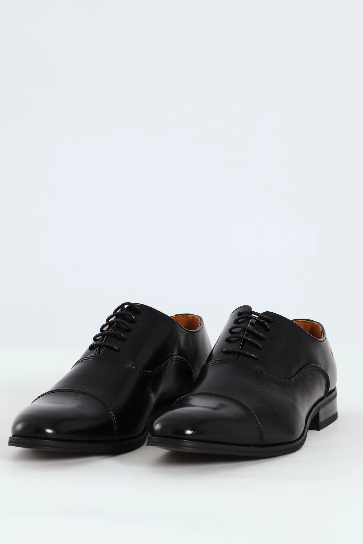 Plain Toe Cap Oxford Shoe - Black - Image 4
