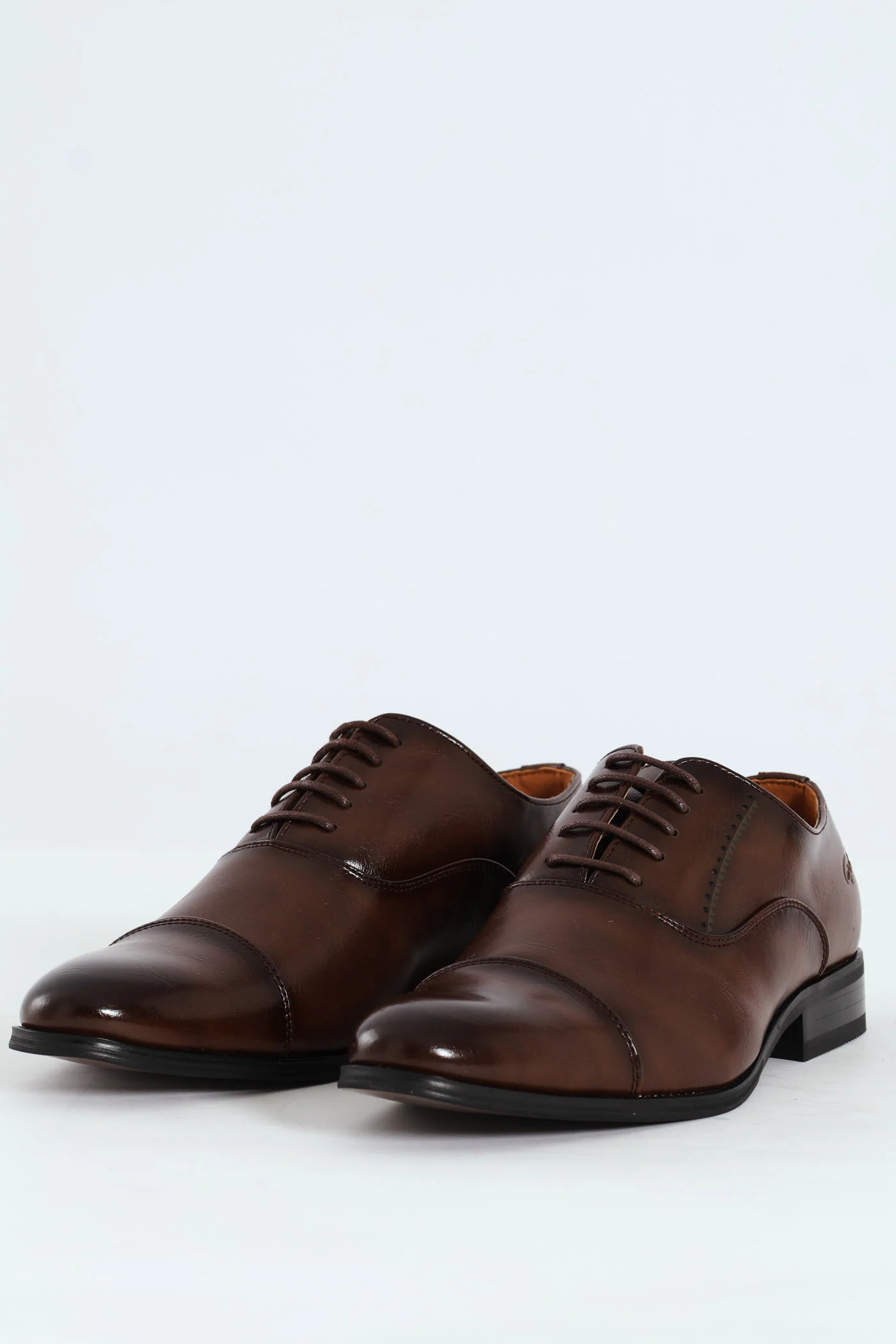 Plain Toe Cap Oxford Shoe - Brown - Image 2