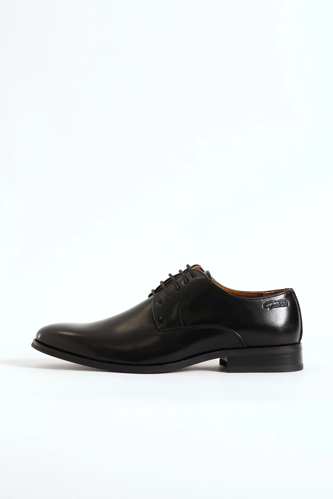 Plain Toe Smart Derby Shoe - Black - Image 5