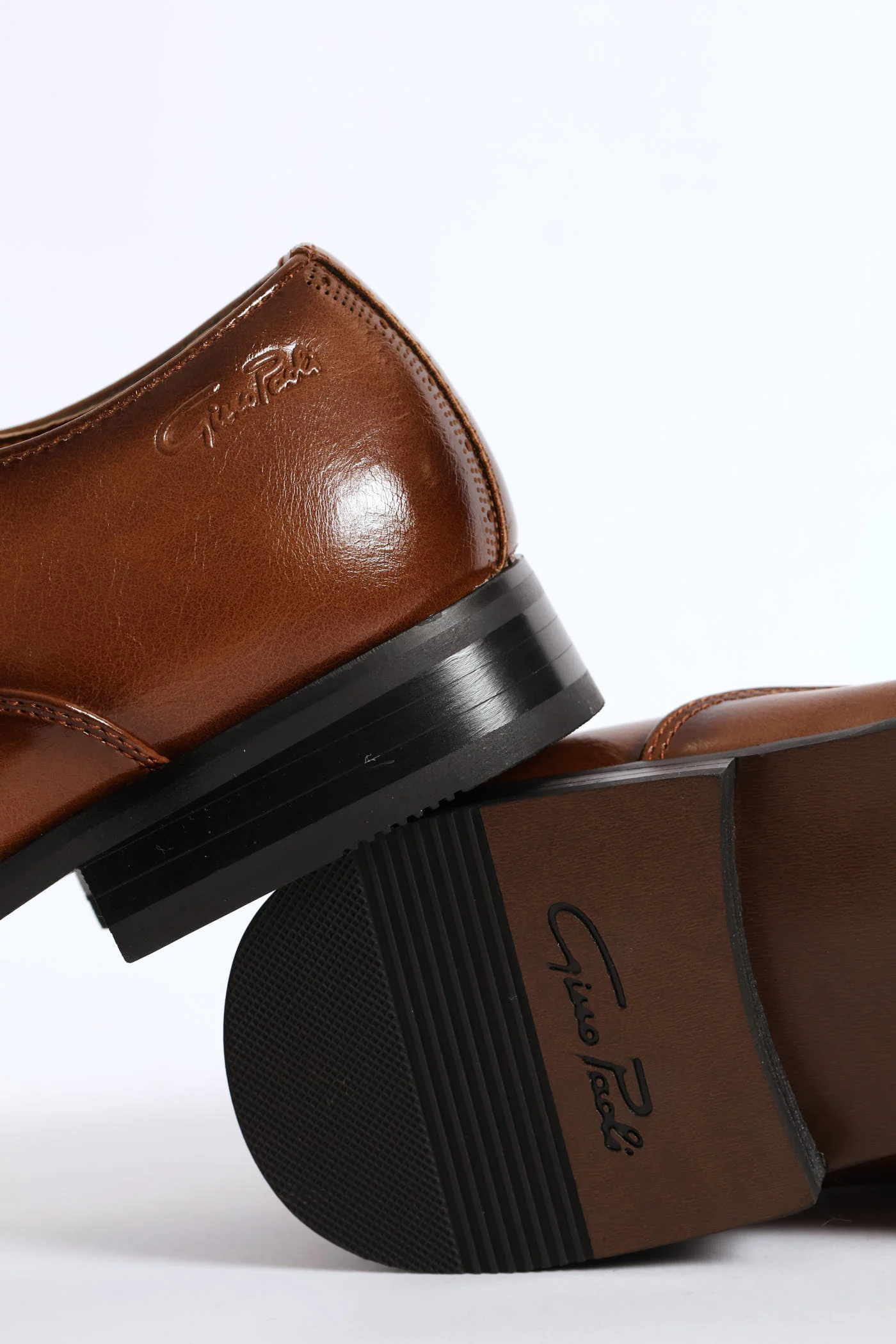 Plain Toe Smart Derby Shoe - Tan - Image 4