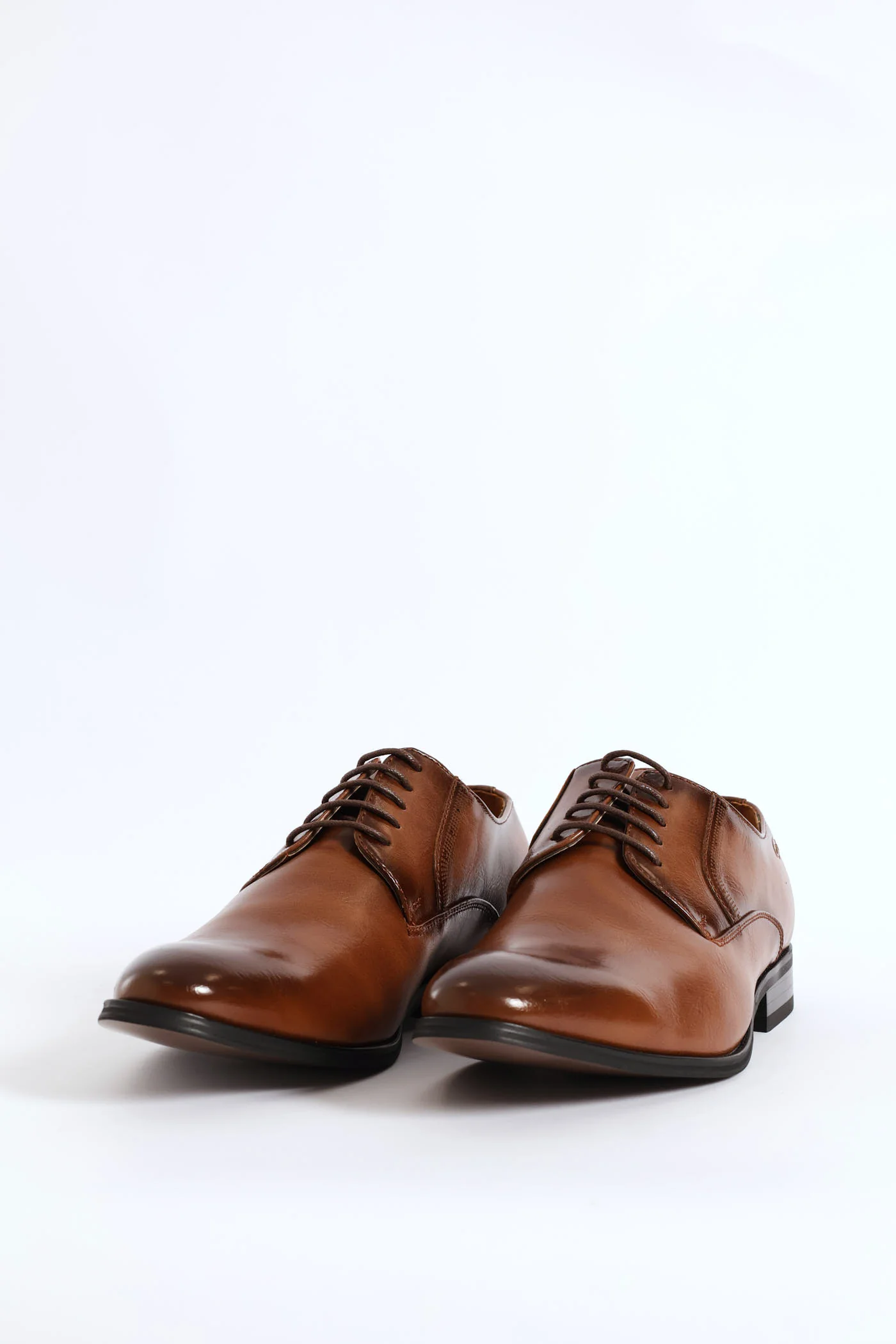 Plain Toe Smart Derby Shoe - Tan - Image 5