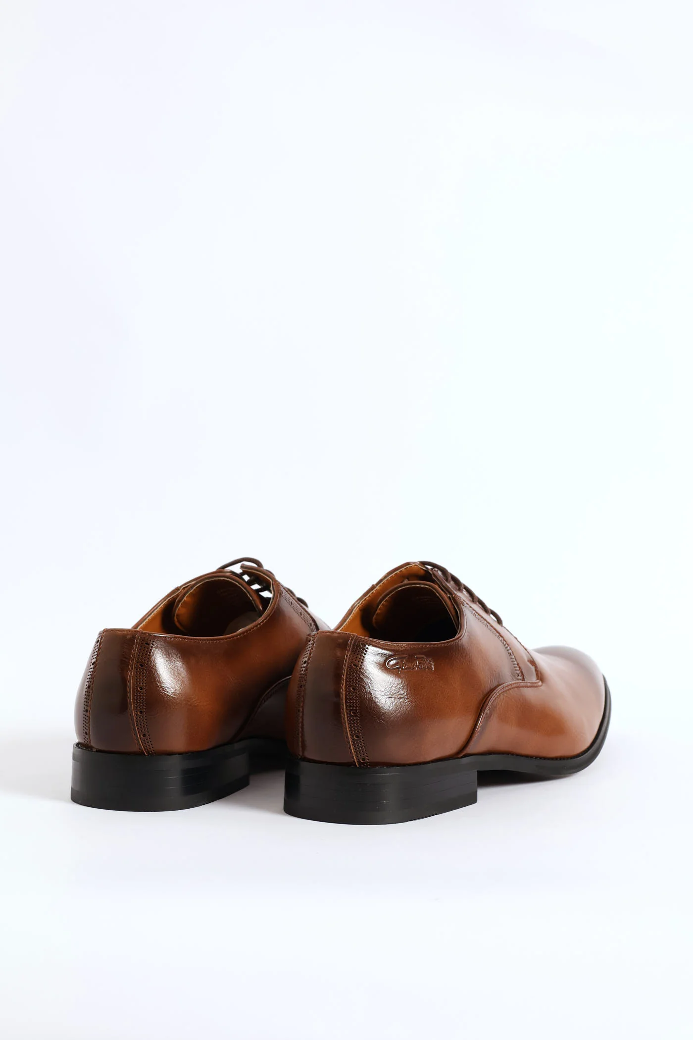 Plain Toe Smart Derby Shoe - Tan - Image 6