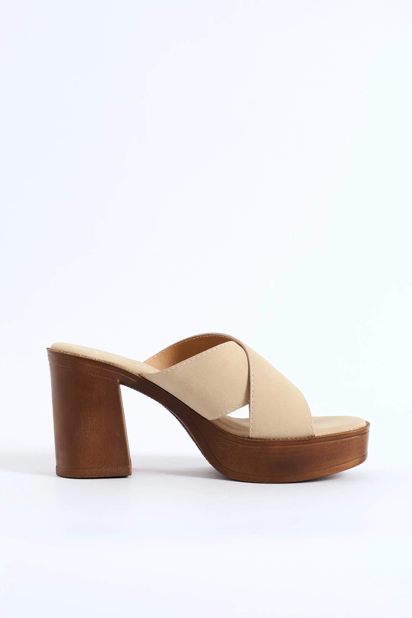 Platform Crosstrap Sandal - Stone - Image 2