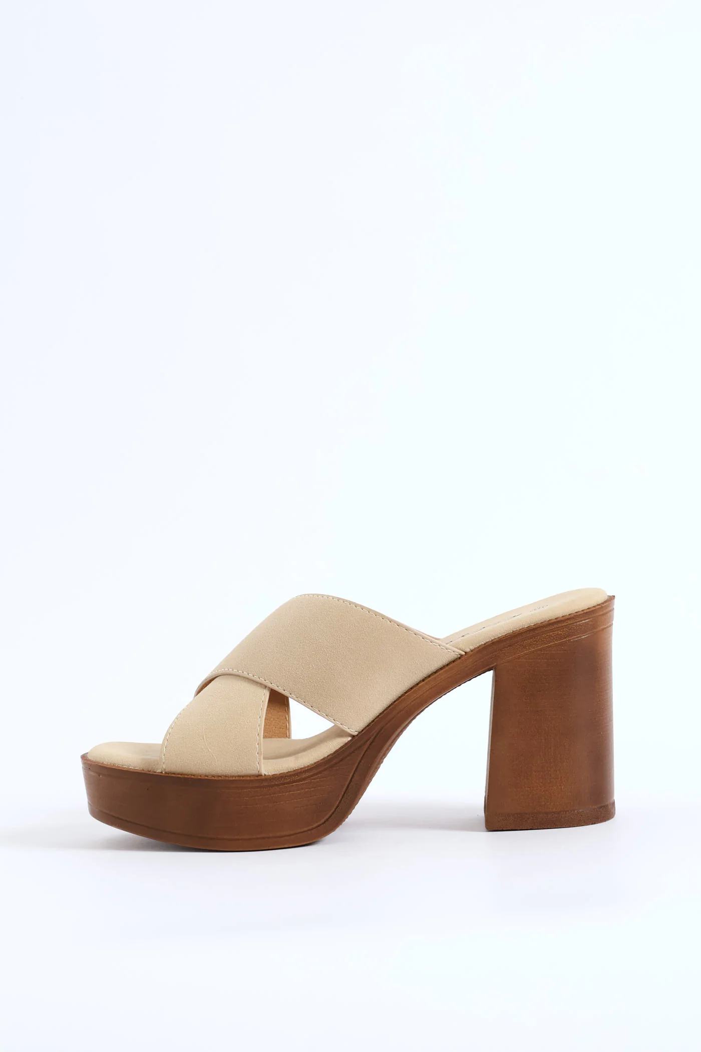 Platform Crosstrap Sandal - Stone - Image 3