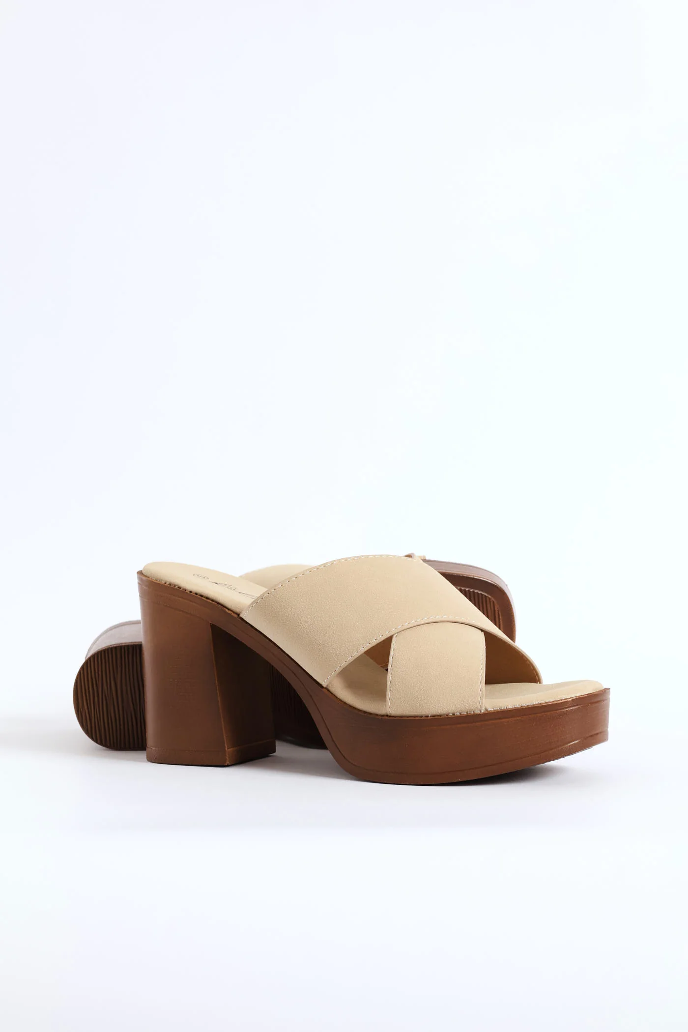 Platform Crosstrap Sandal - Stone - Image 5