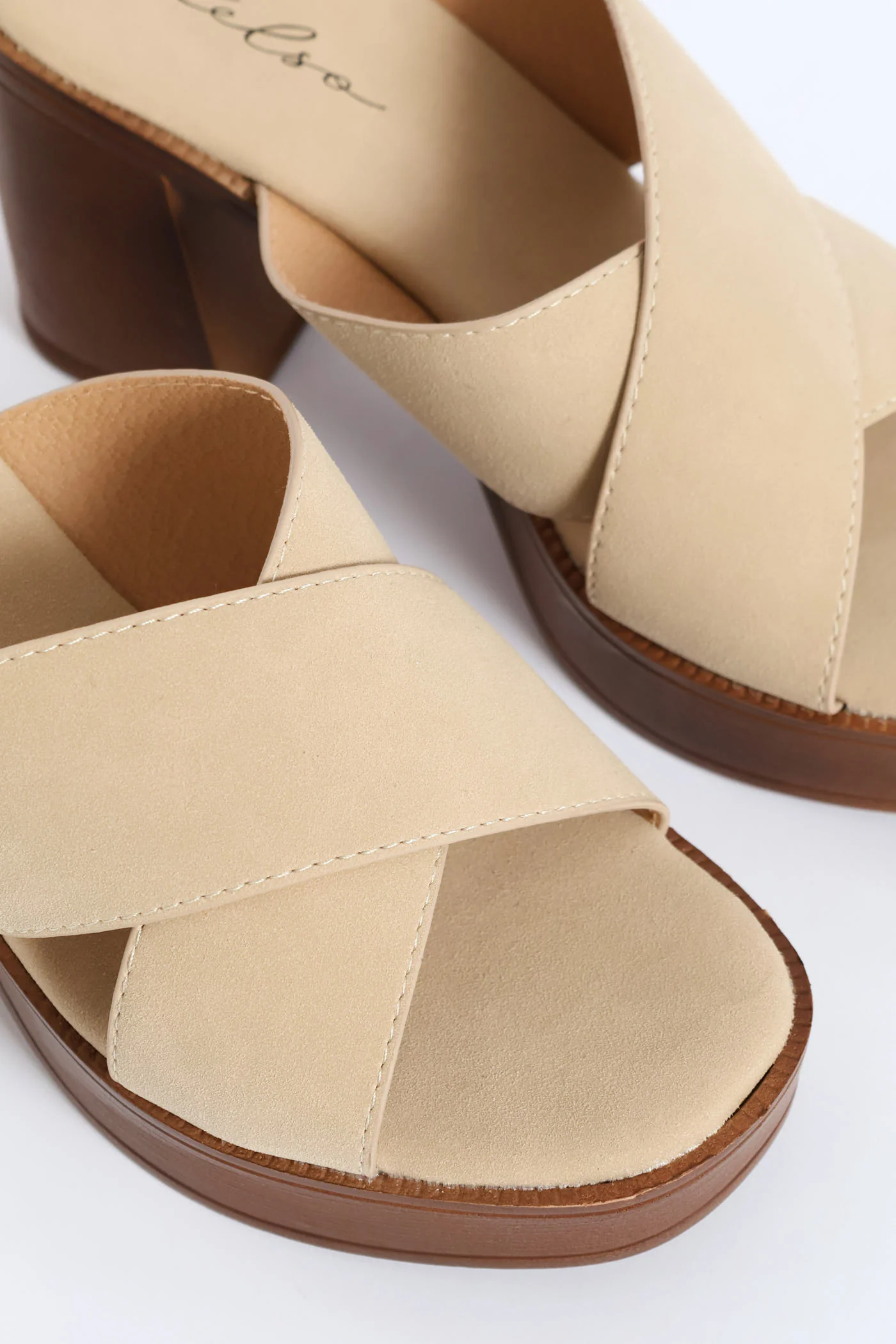 Platform Crosstrap Sandal - Stone - Image 6