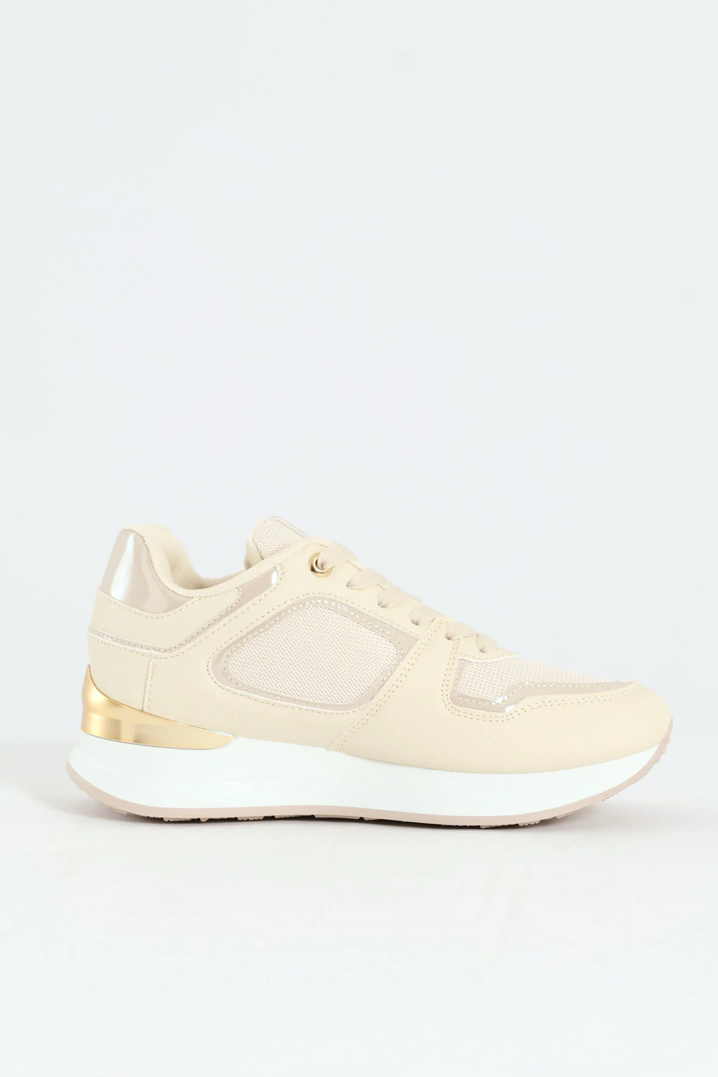 Platform Logo Sneaker - Beige - Image 3