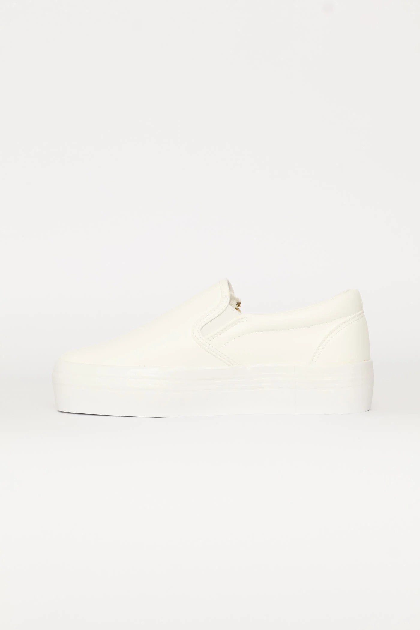 Platform Ono Side Zip Slip On Sneaker - White - Image 4