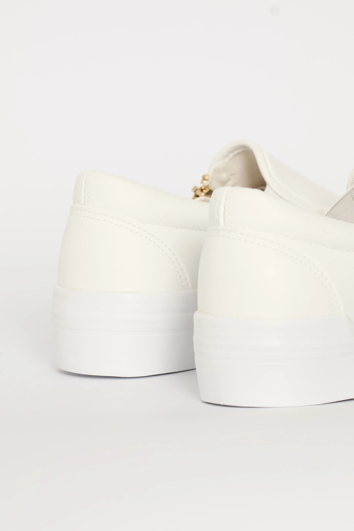 Platform Ono Side Zip Slip On Sneaker - White - Image 5