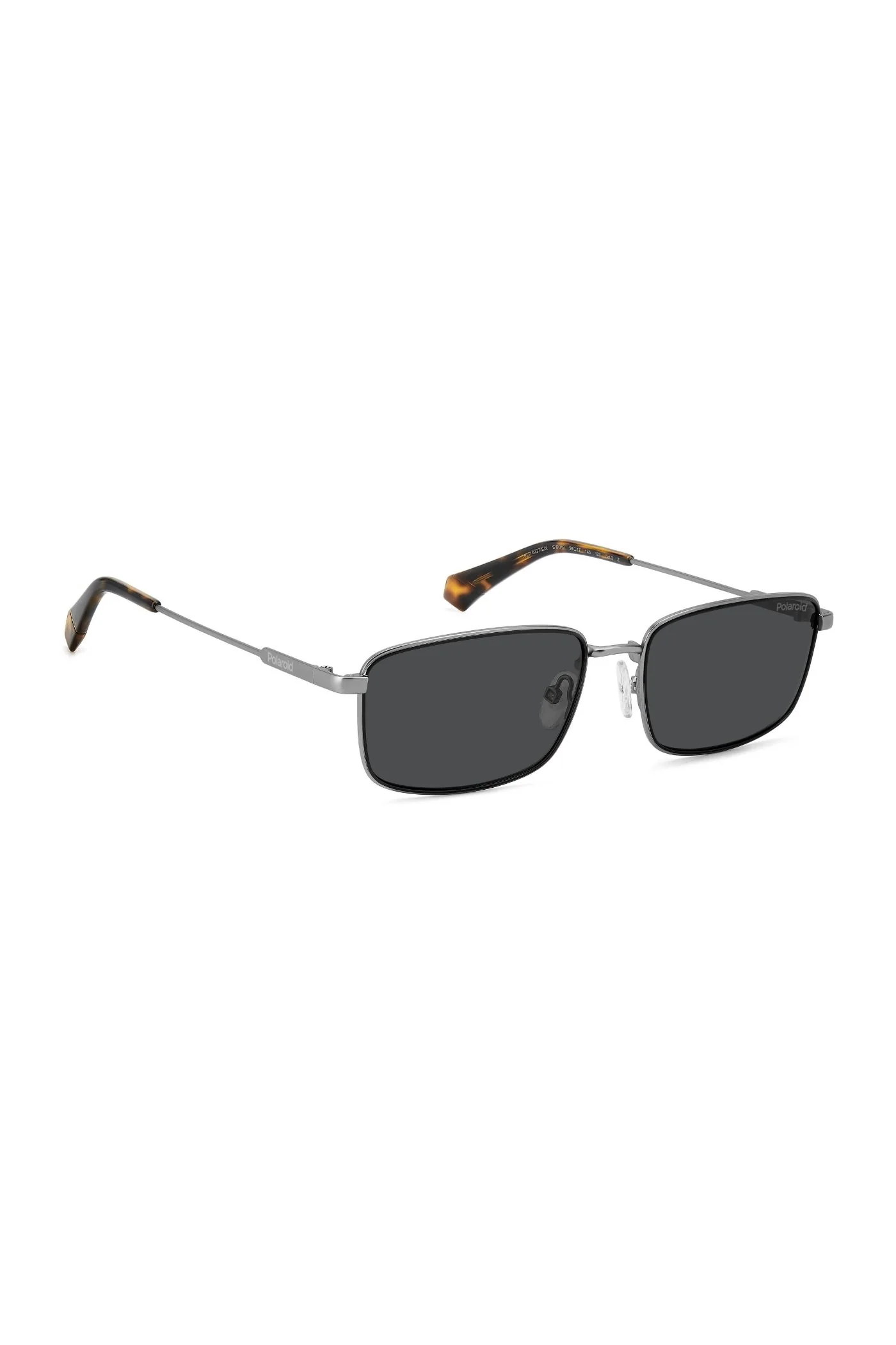 Matte Ruthenium Metal Sunglasses - Black - Image 4