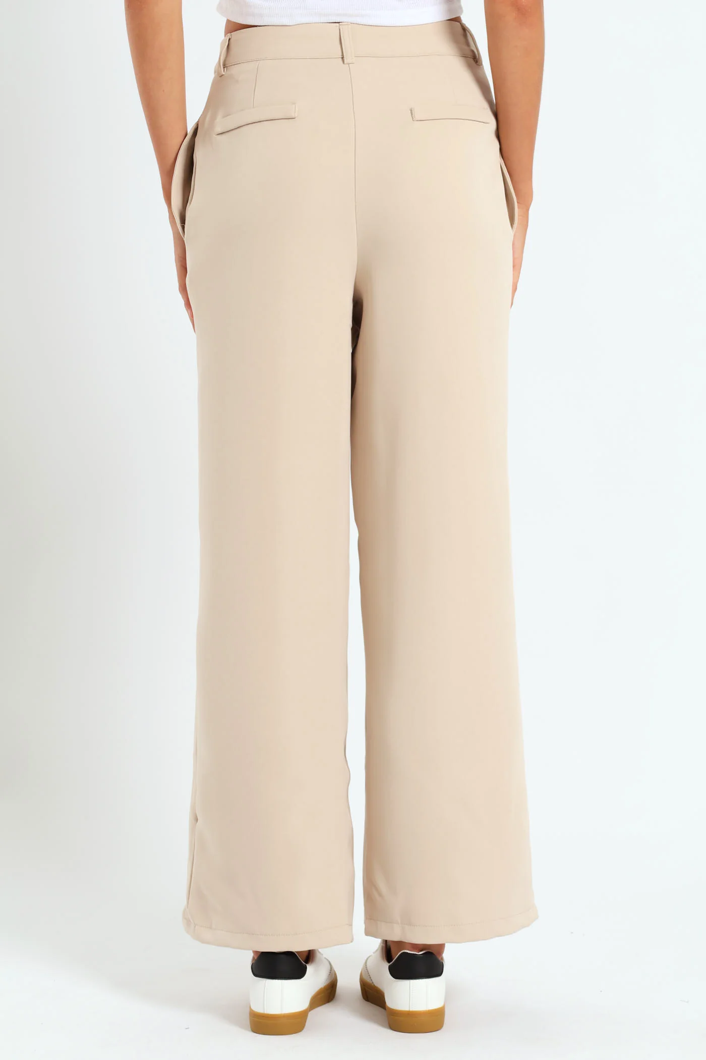 Pleat Puddle Pants - Stone - Image 4