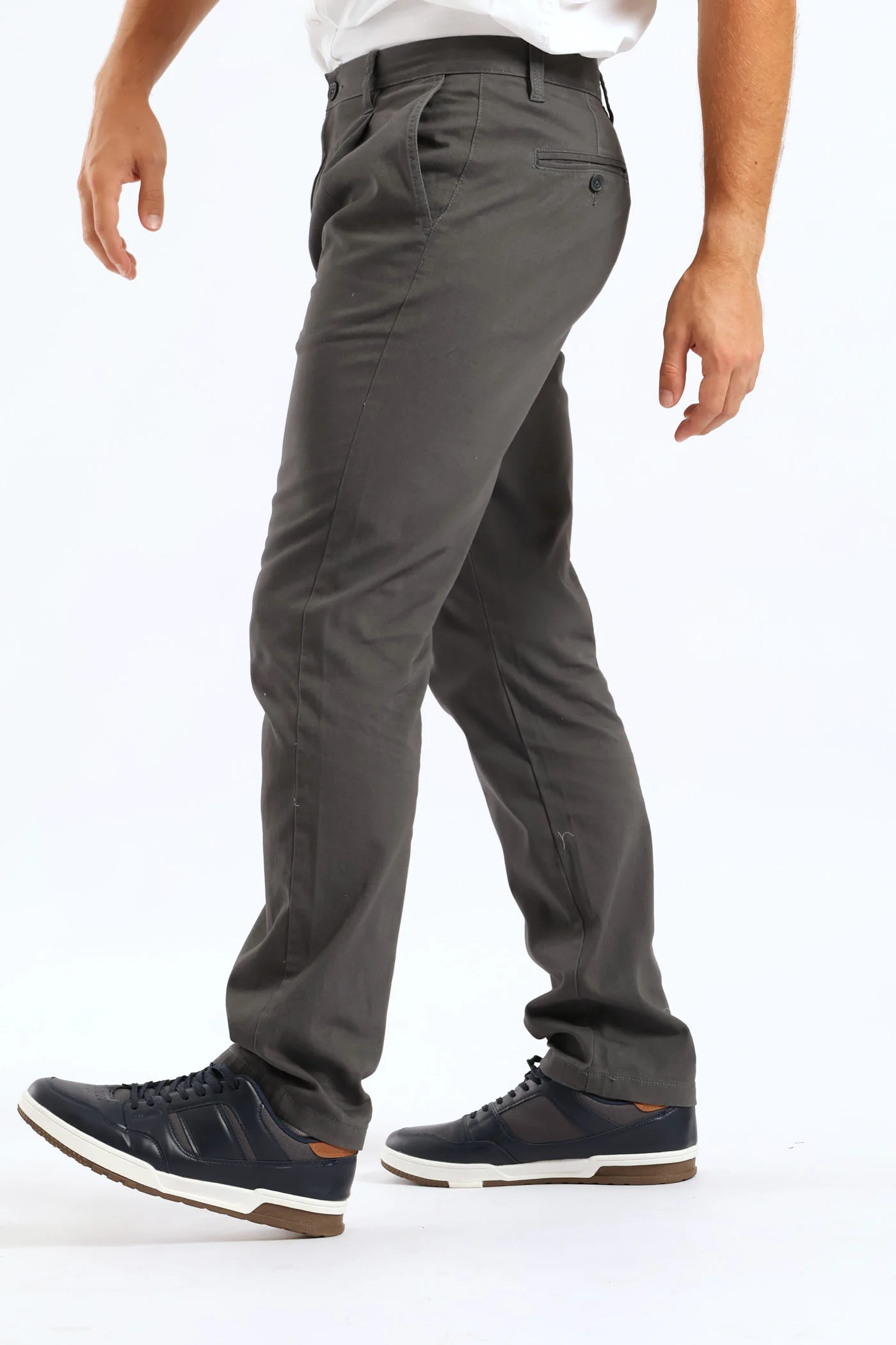 Pleated Chino - Grey - Image 4
