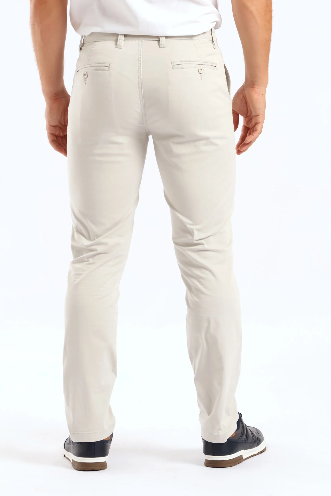 Pleated Chino - Light Stone - Image 2