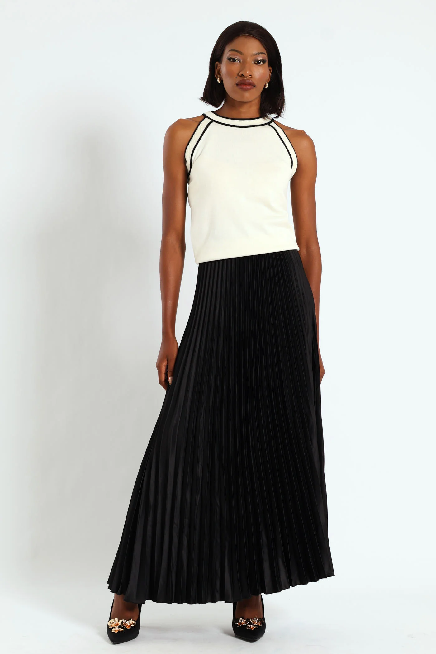 Pleated Skirt - Black - Image 2