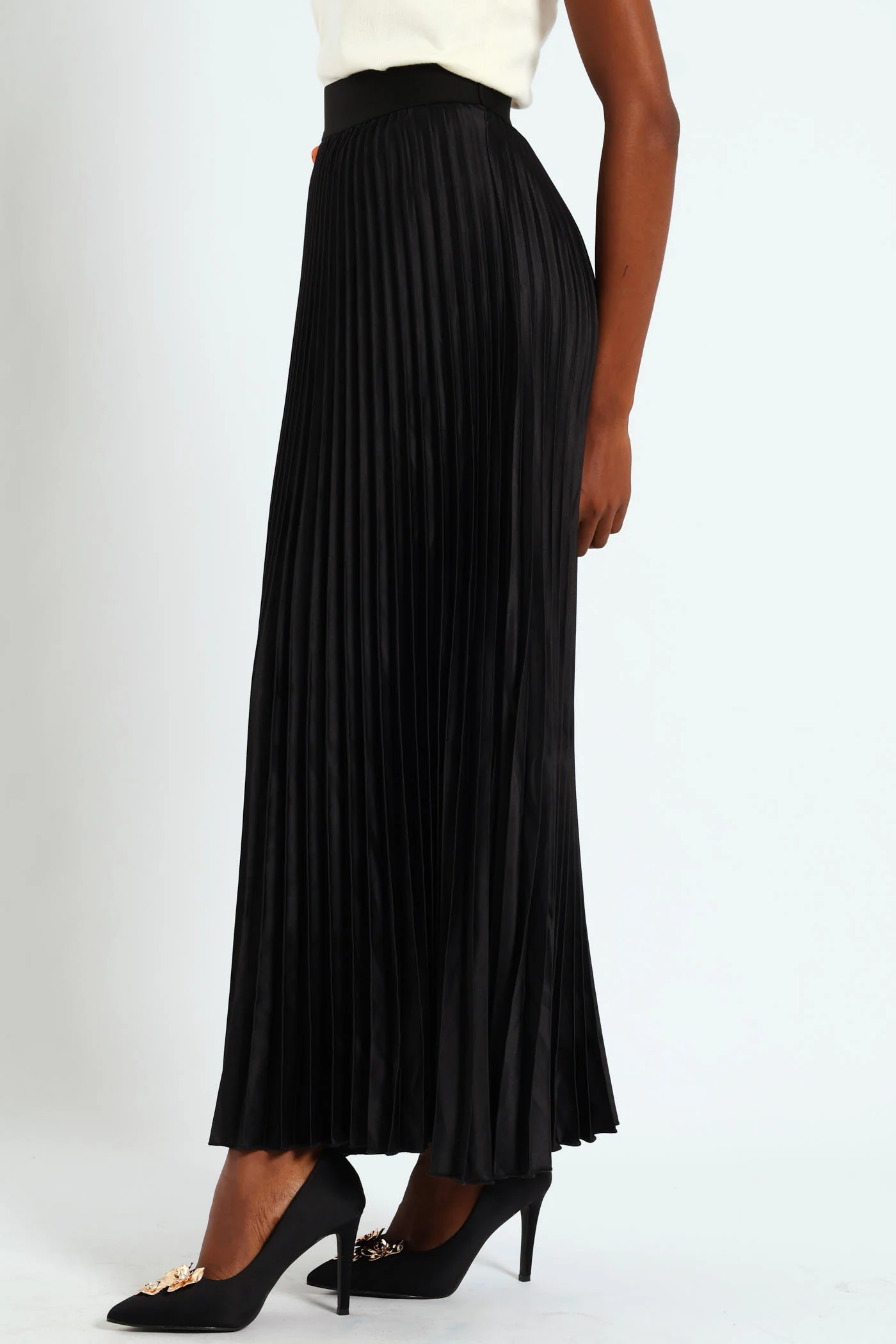Pleated Skirt - Black - Image 3