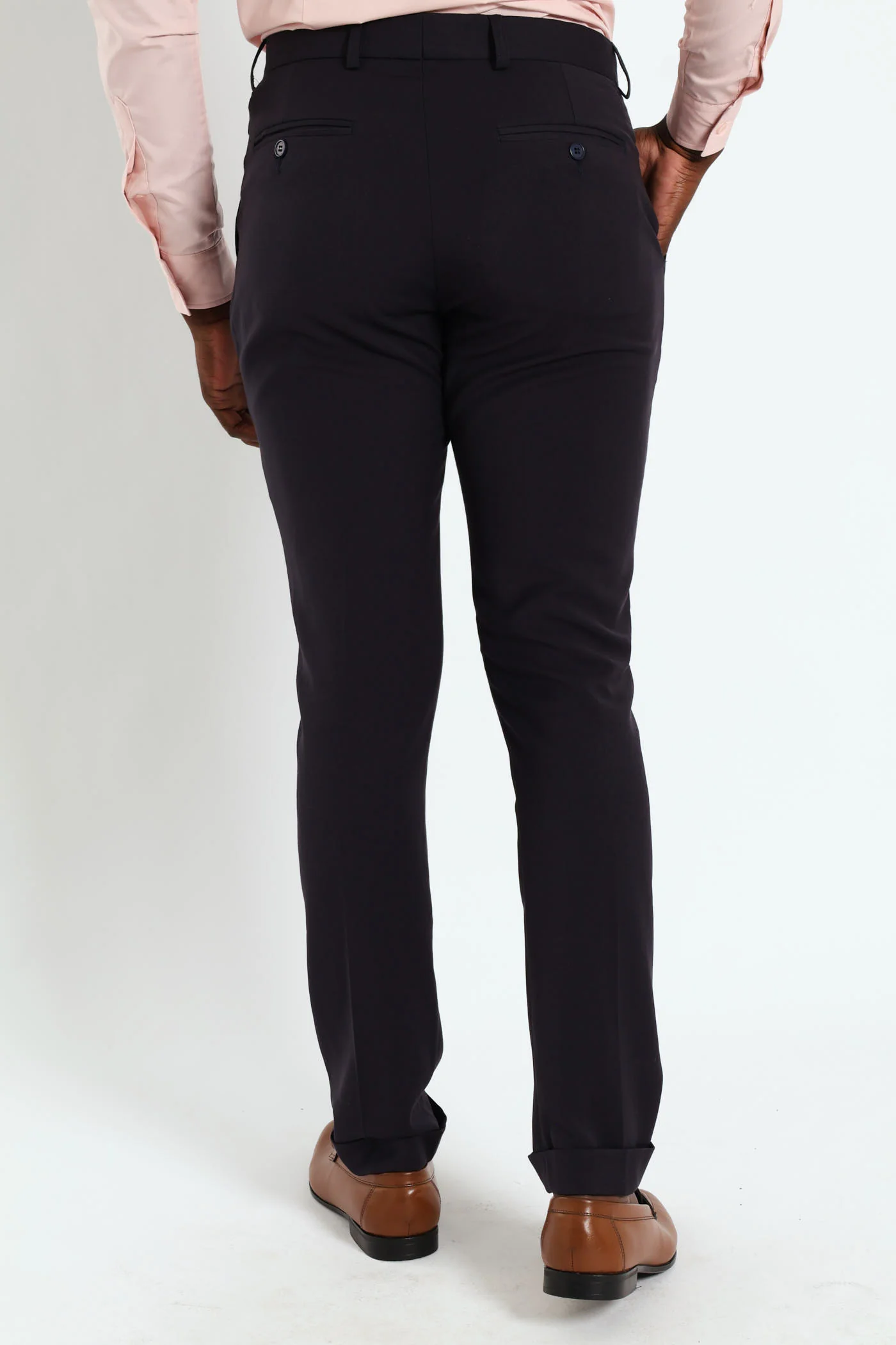 Pleated Trouser - Navy - Image 3