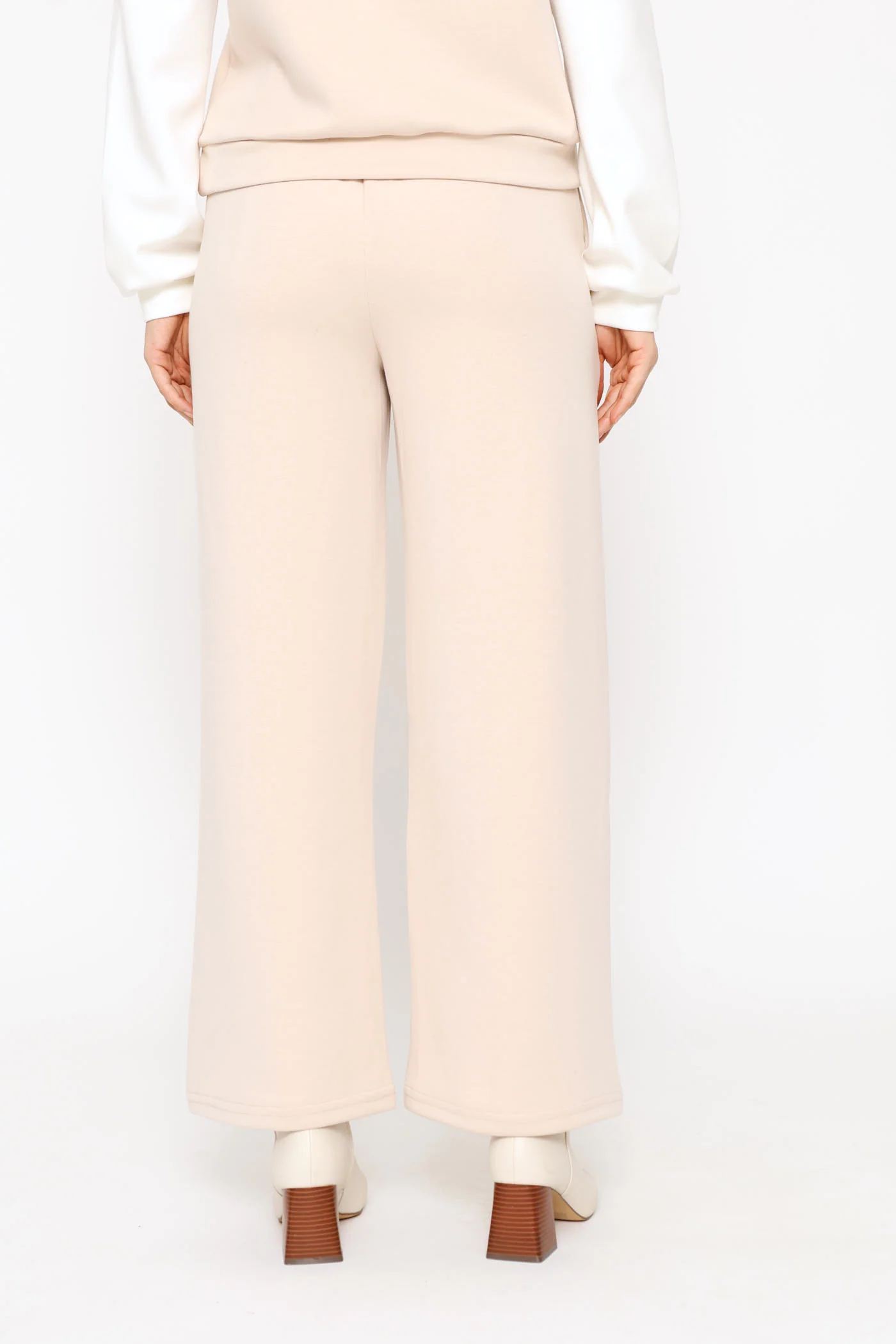 Plush Pintuck Jogger - Stone/White - Image 4