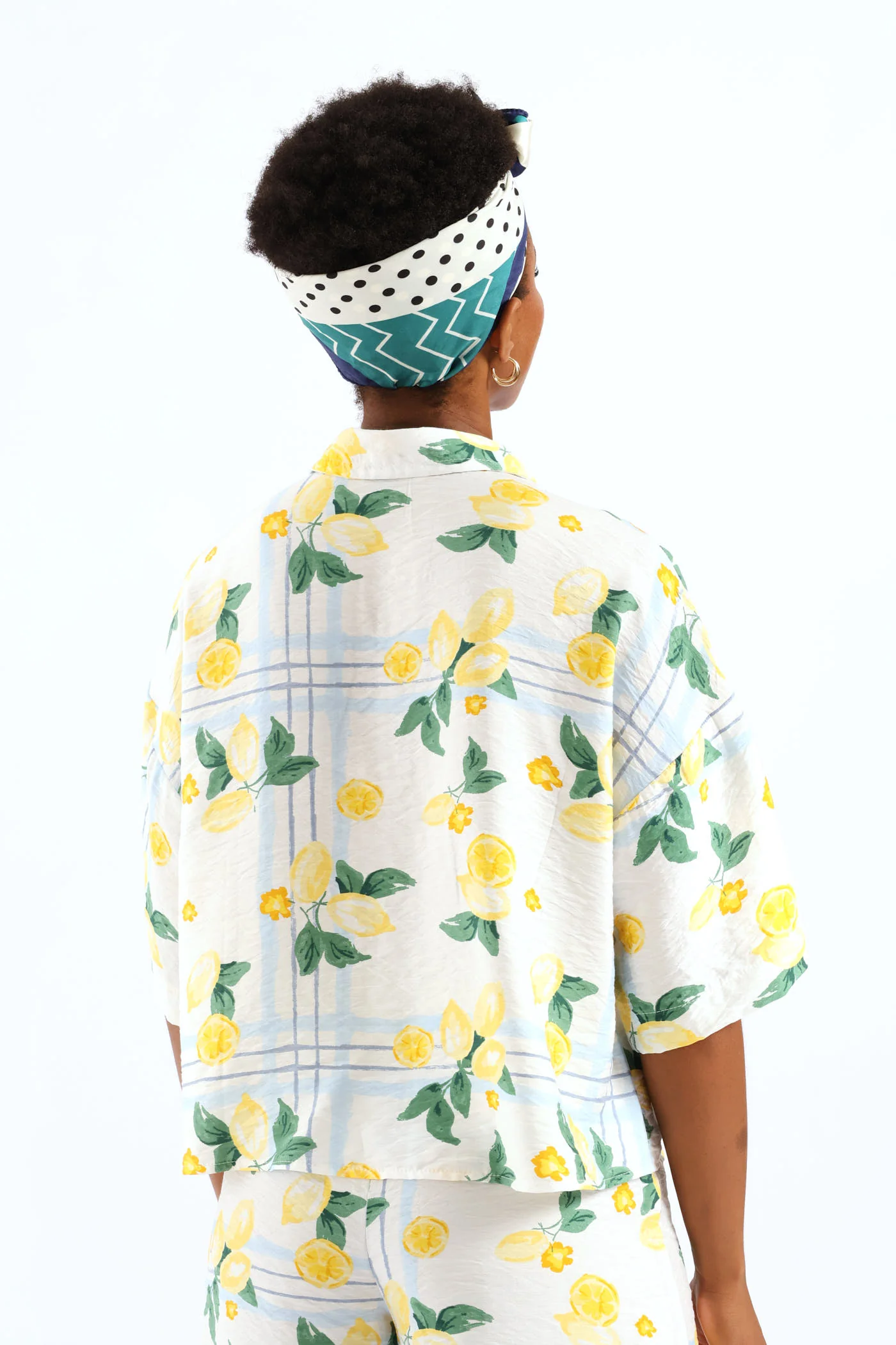 Pocket Boxy Relaxed Shirt - White/Light Blue - Image 5