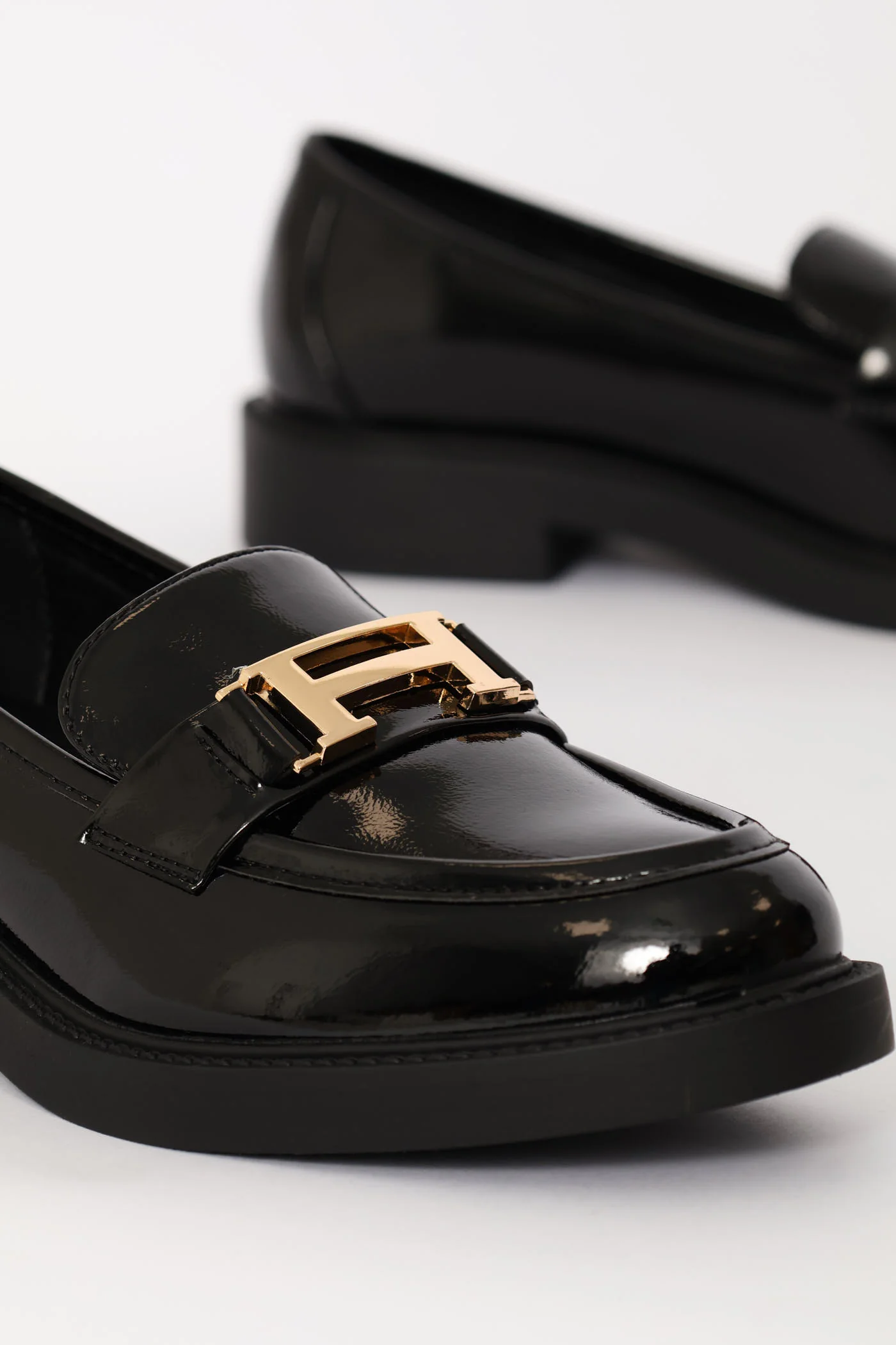 Poem 1 Bling Buckle Loafer - Black - Image 2