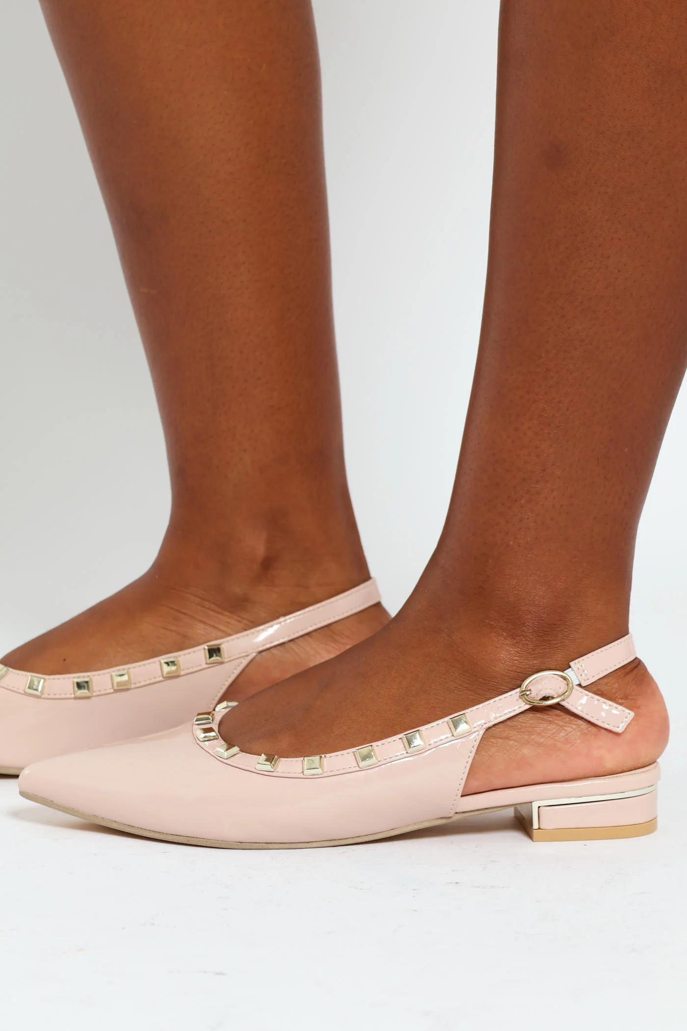 Point Studded Slingblack Loafer - Nude - Image 2
