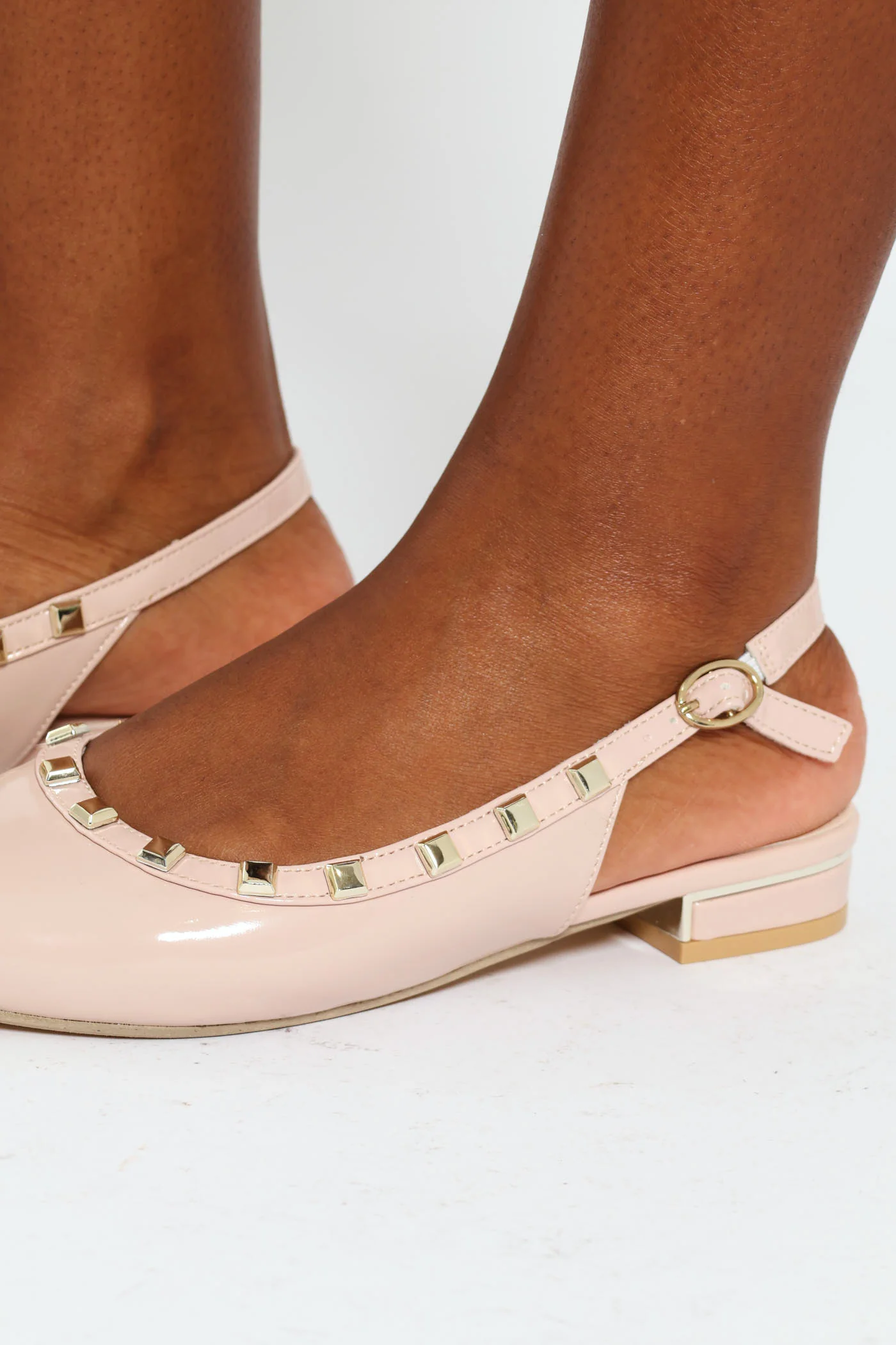 Point Studded Slingblack Loafer - Nude - Image 4
