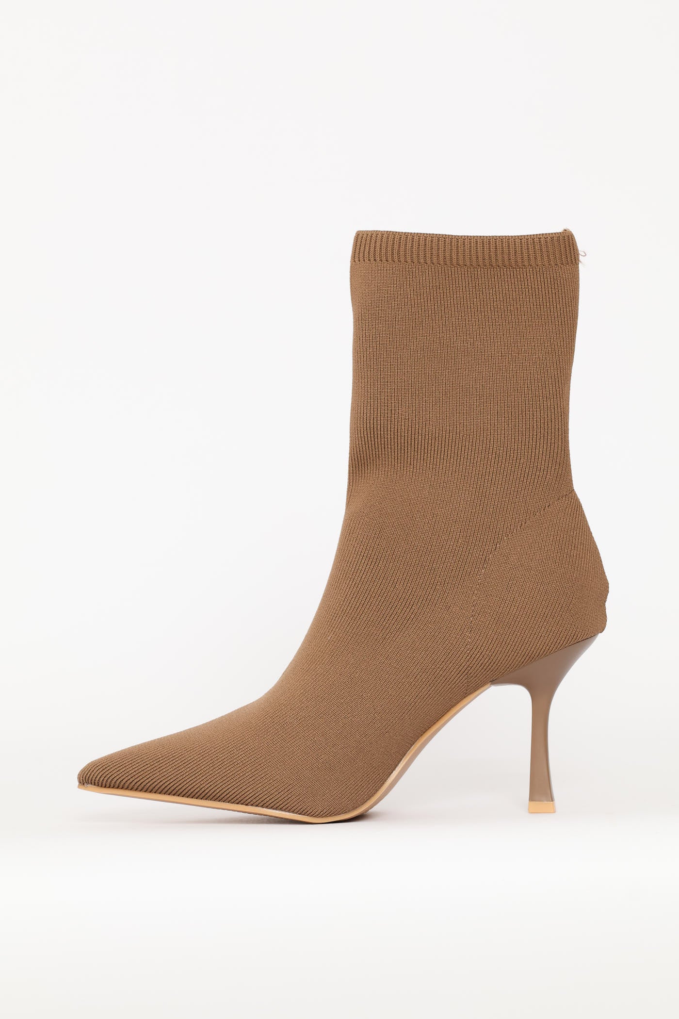 Pointed Kitten Sock Boot - Taupe - Image 5