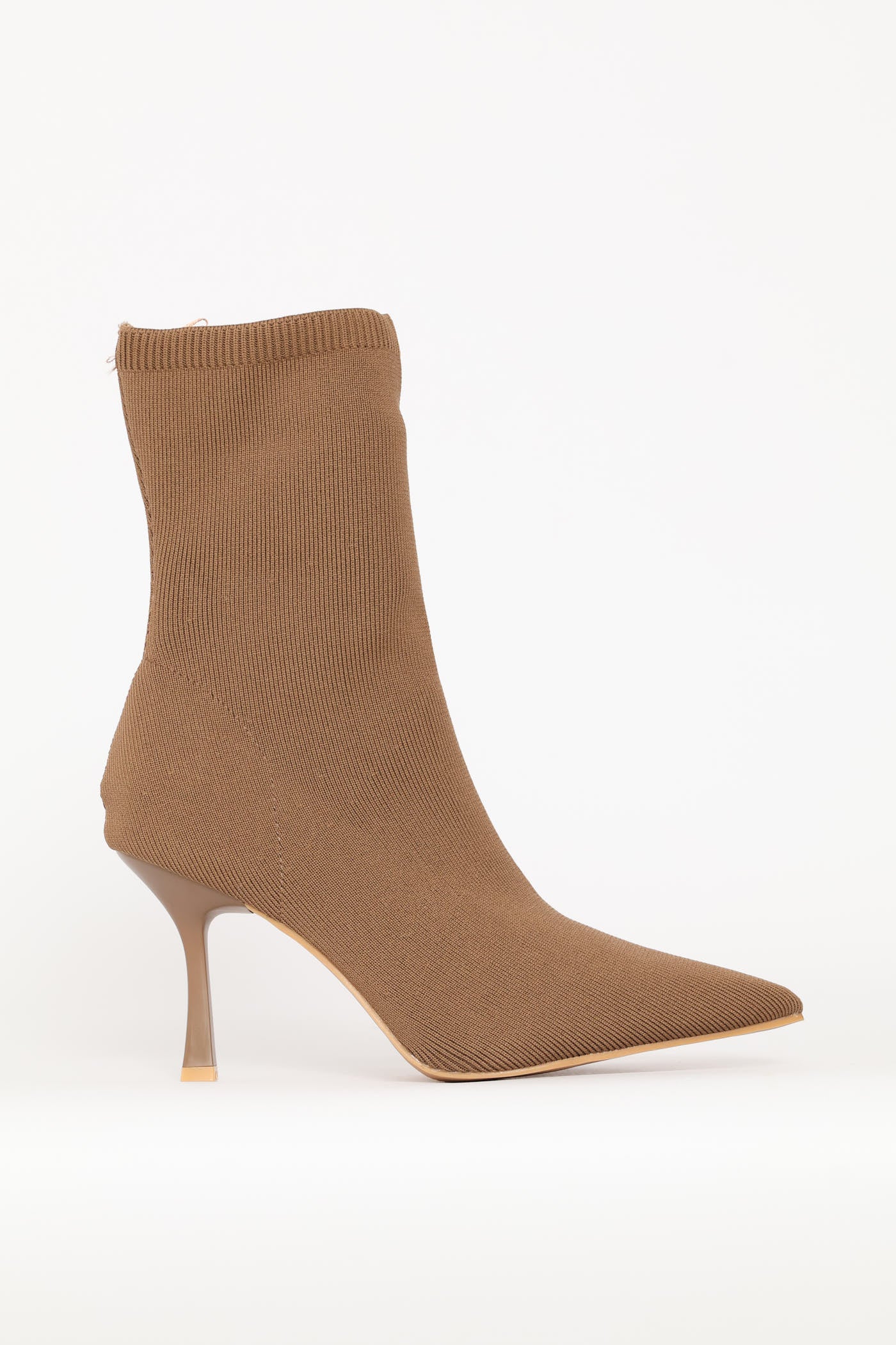 Pointed Kitten Sock Boot - Taupe - Image 6