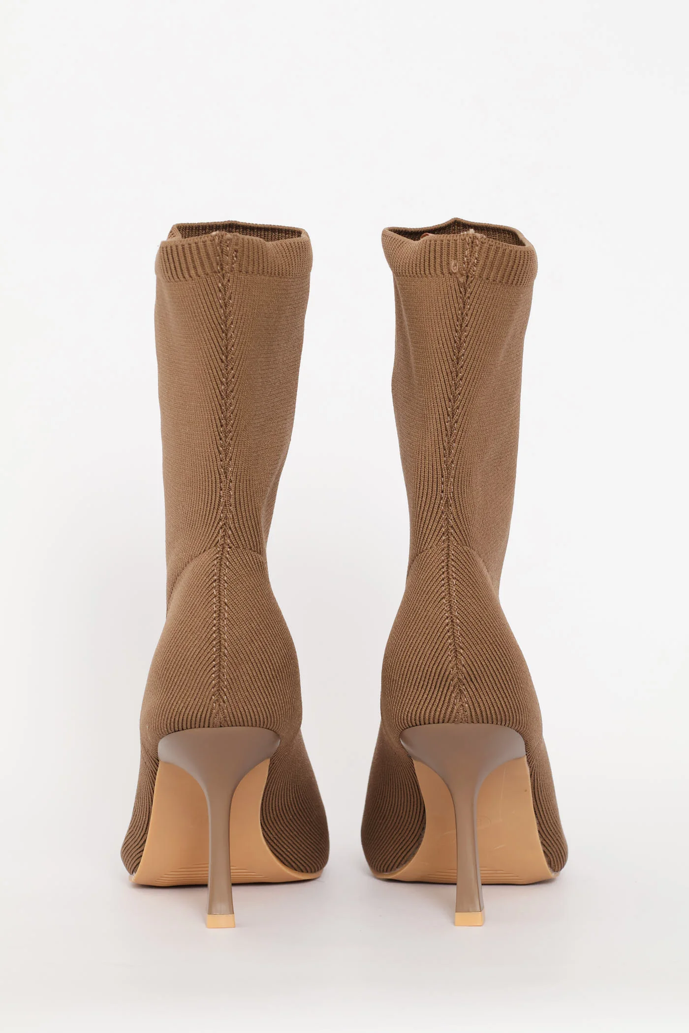 Pointed Kitten Sock Boot - Taupe - Image 7