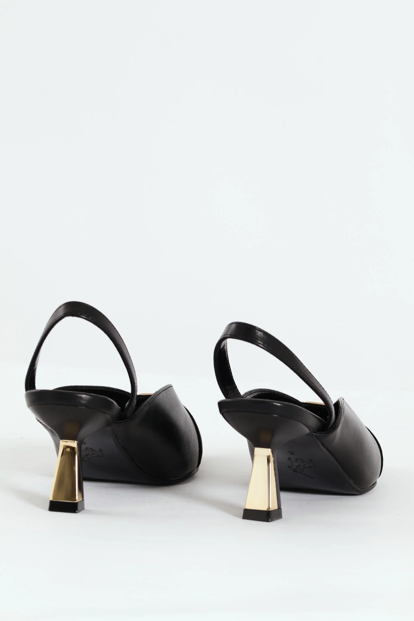 Pointed Slingback Kitten Heel - Black - Image 7