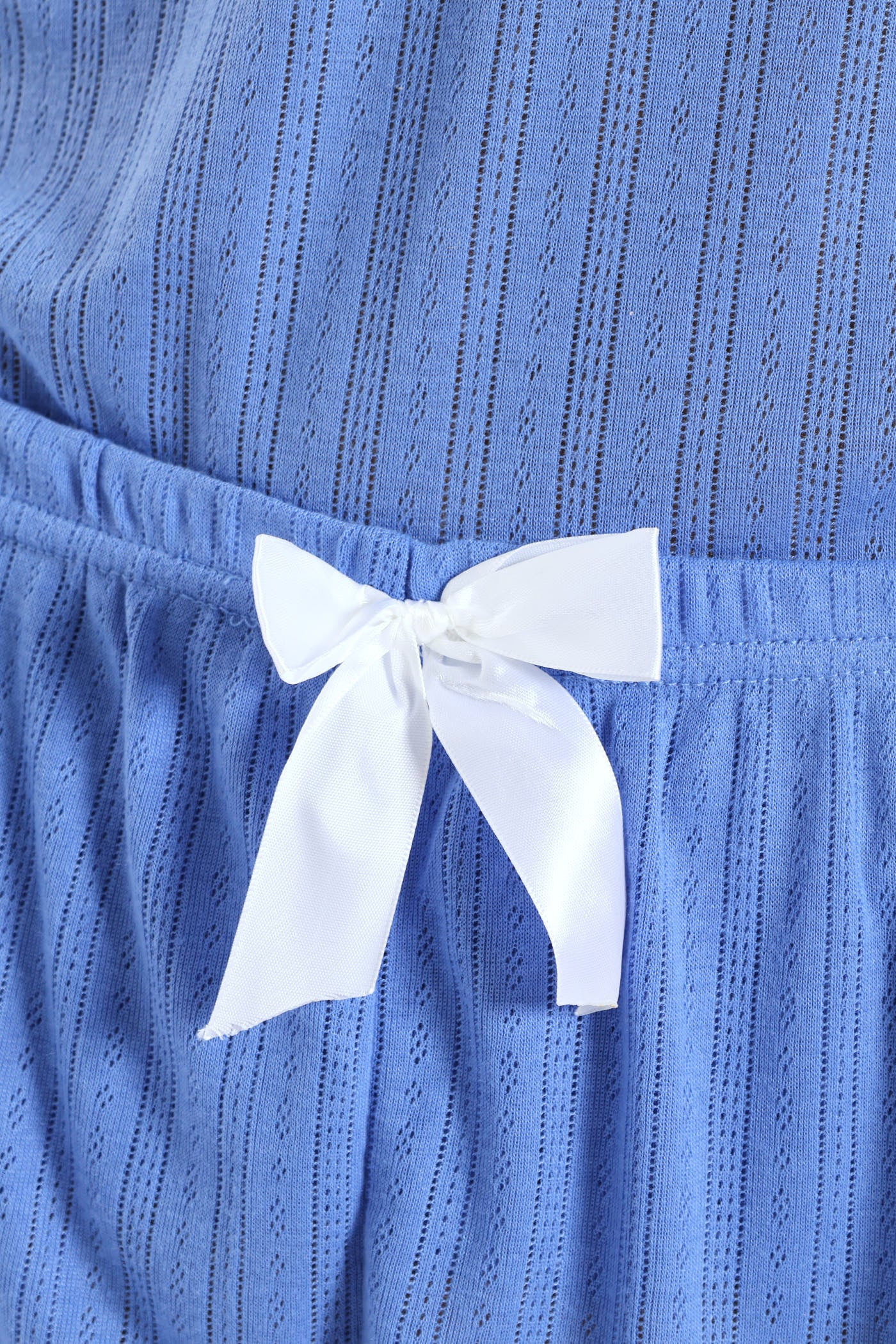 Pointelle Cami & Short Set - Blue - Image 5