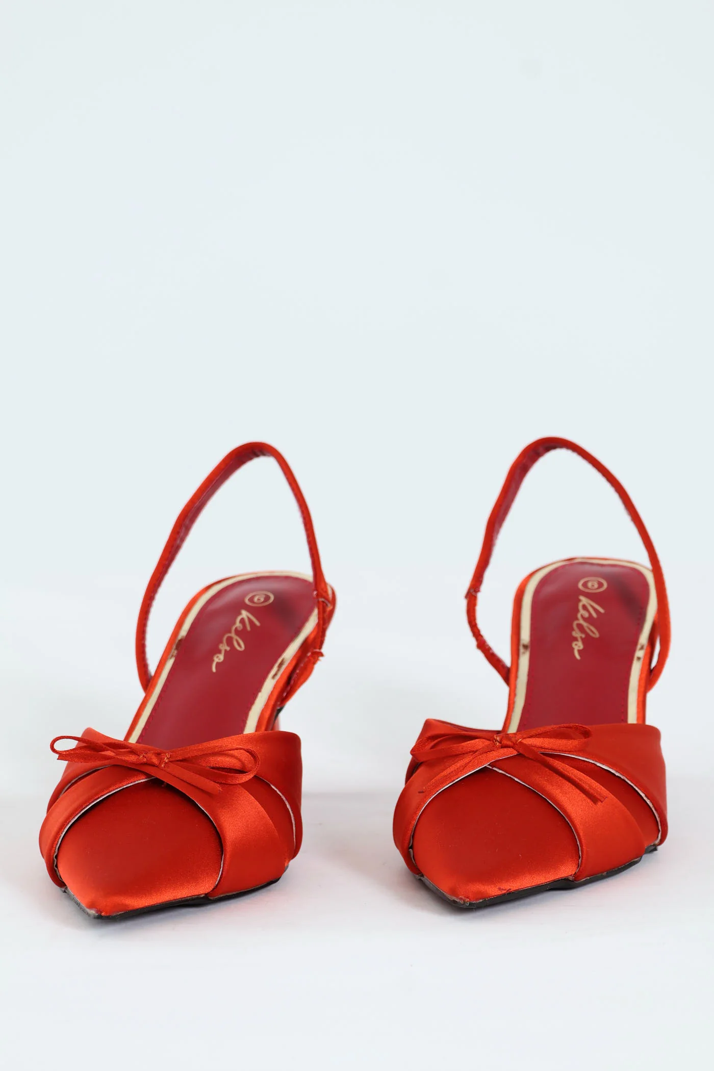 Pointy Bowed Slingback Heel - Rust - Image 3