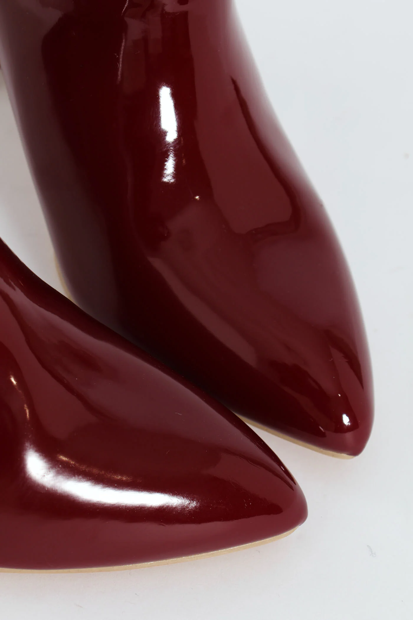 Pointy Detail Ankle Boot - Oxblood - Image 7