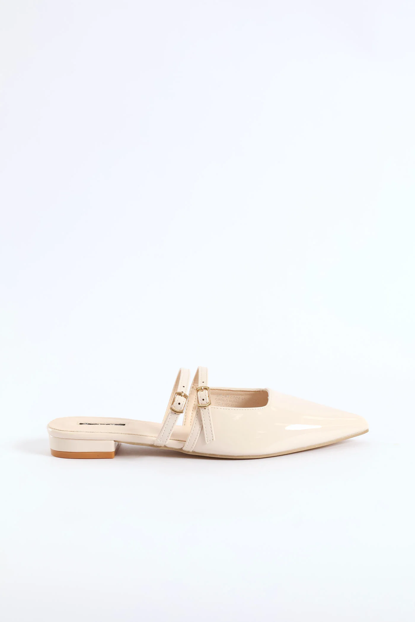Pointy Double Strap Mule - Off White - Image 3