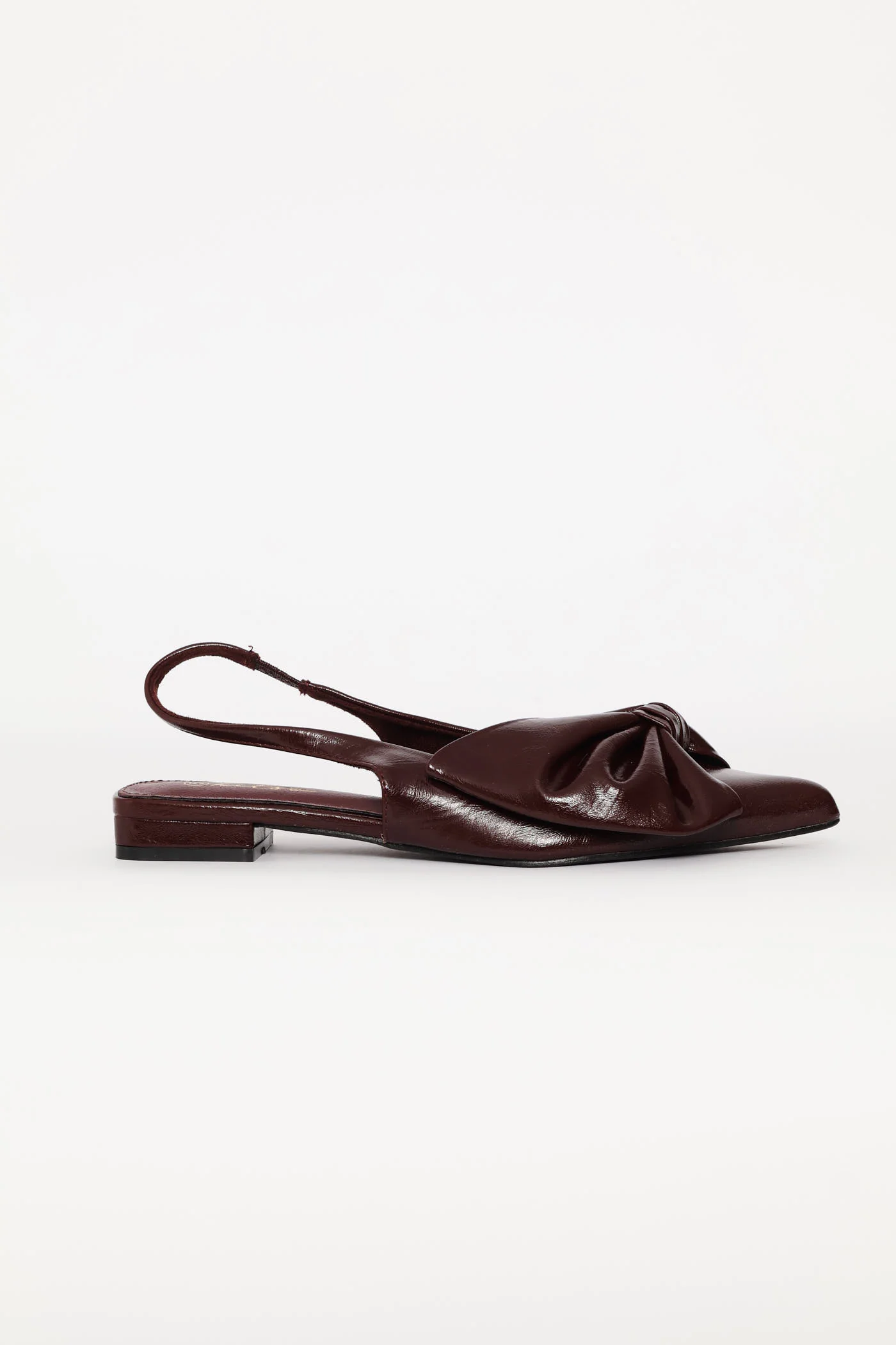 Pointy Slingback With Bow - Burgundy - Image 3