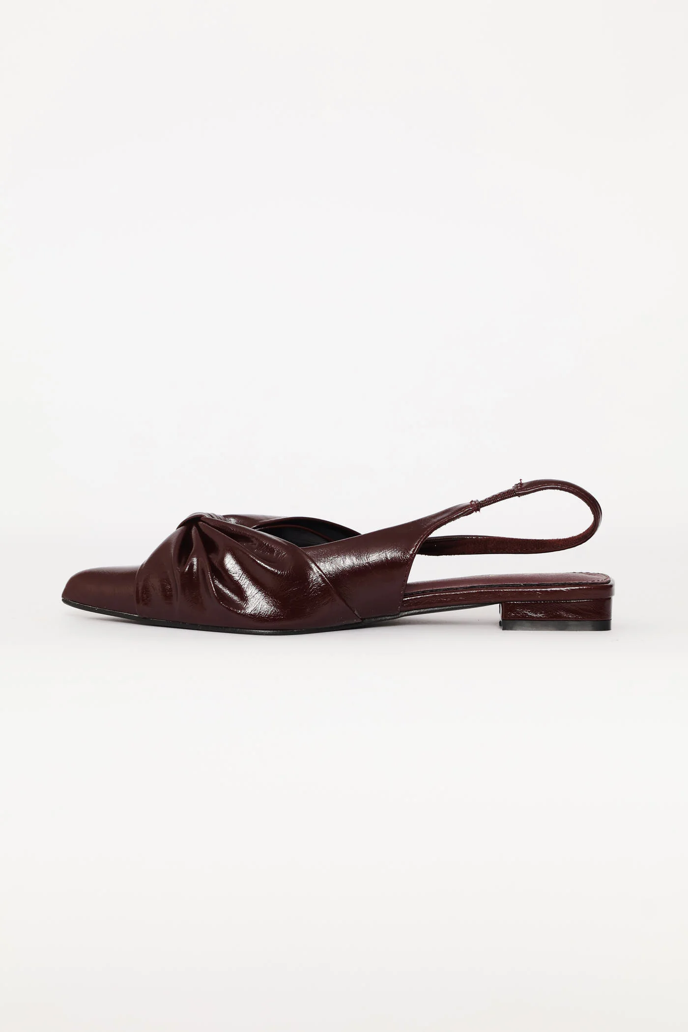 Pointy Slingback With Bow - Burgundy - Image 4
