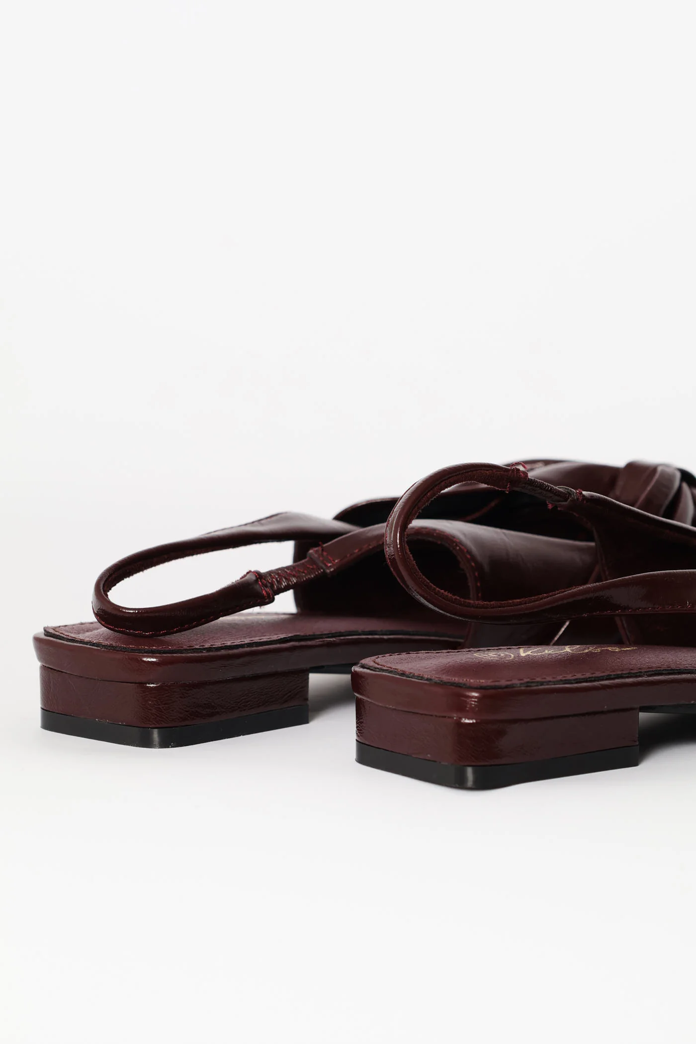 Pointy Slingback With Bow - Burgundy - Image 5