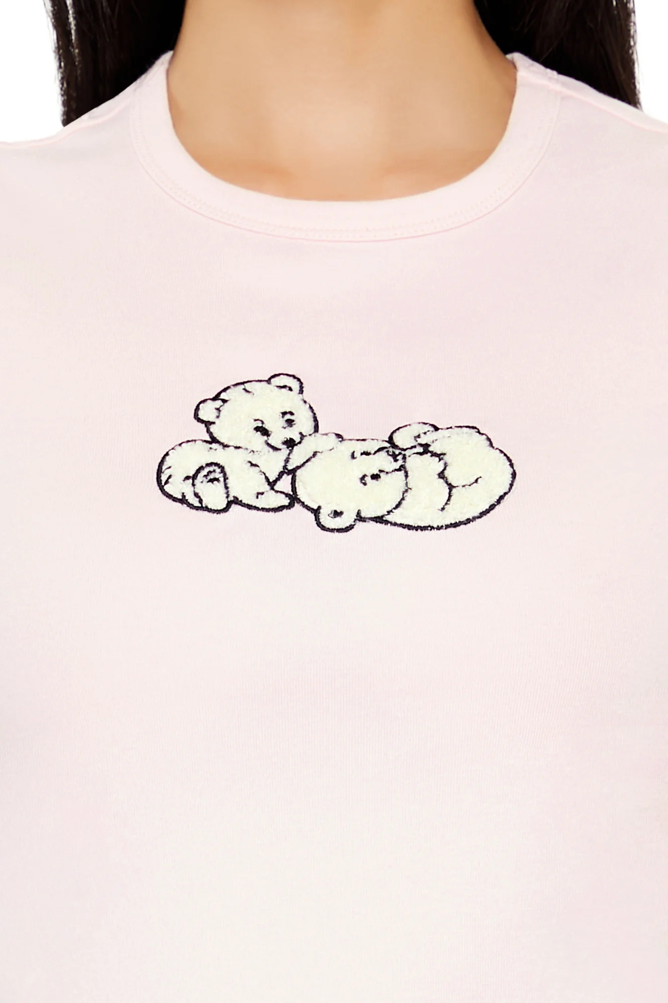 Polar Bear Graphic Baby Tee - Pink - Image 2