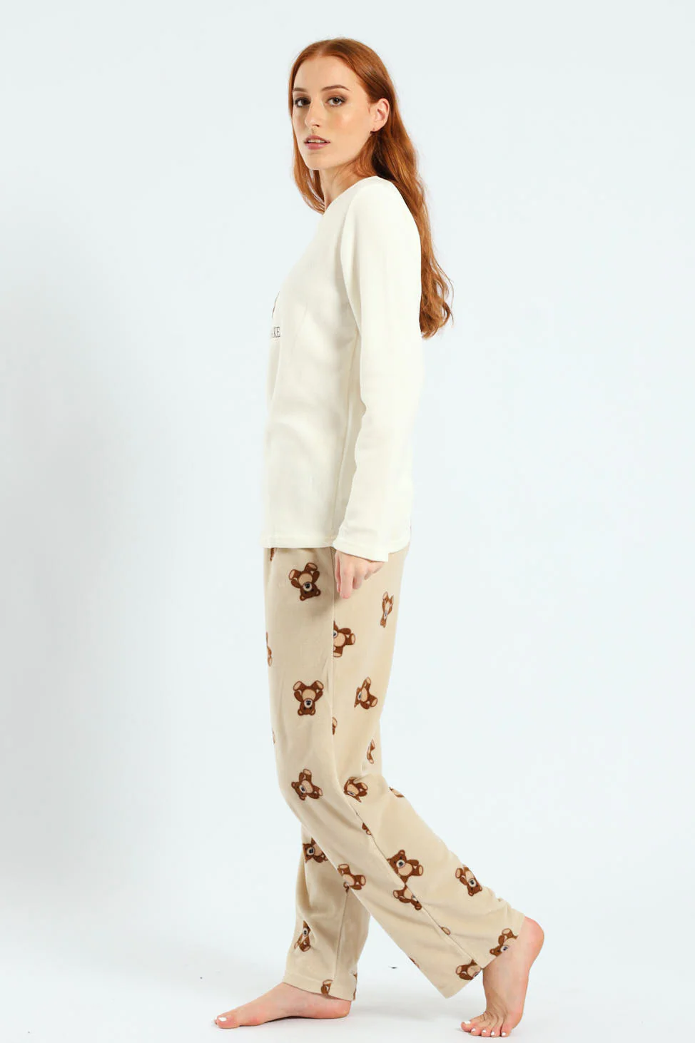 Polar Fleece Bearly Awake Set - Cream - Image 2