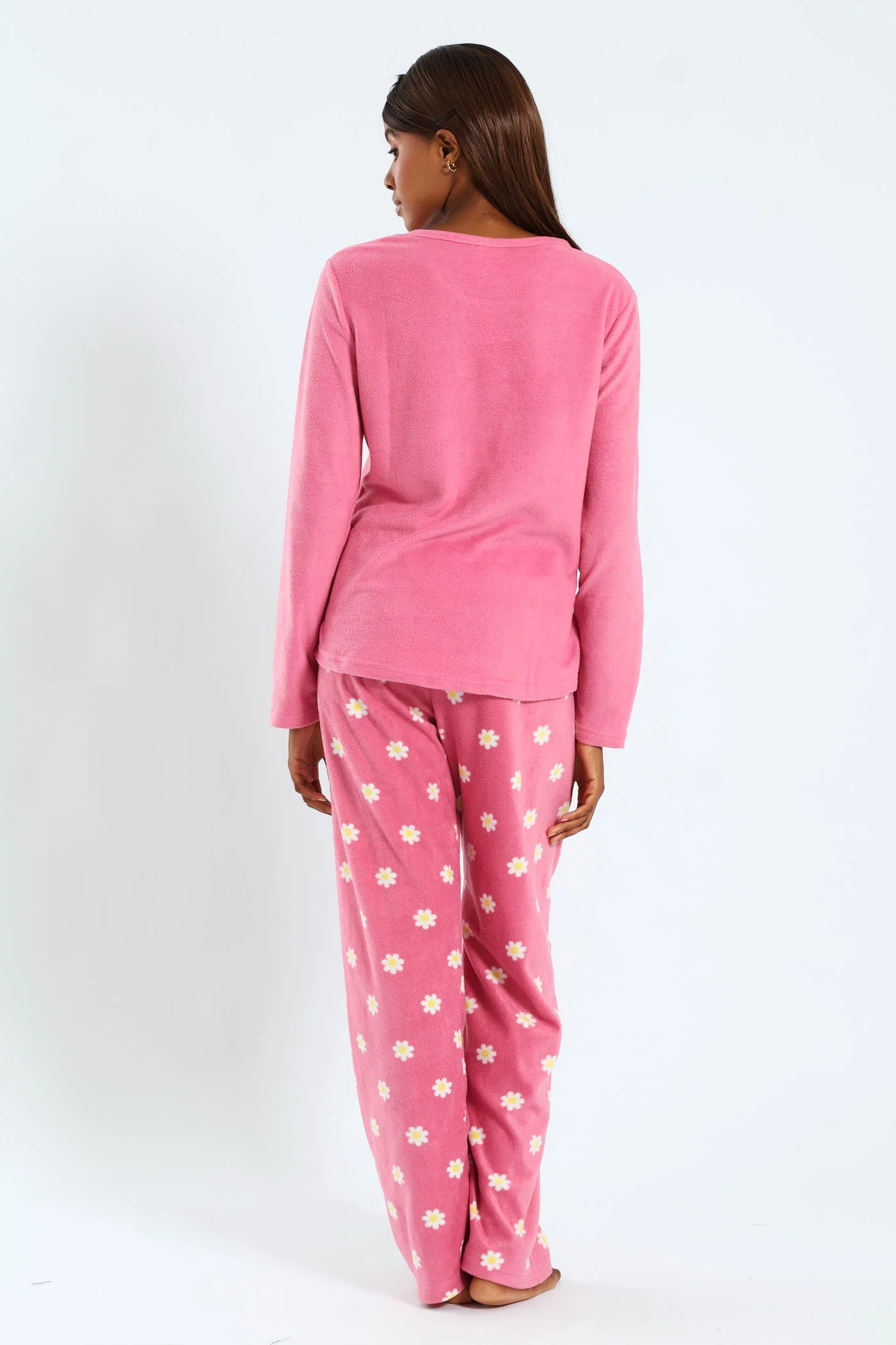 Polar Fleece Bunny Pocket Sleep Set - Pink - Image 3