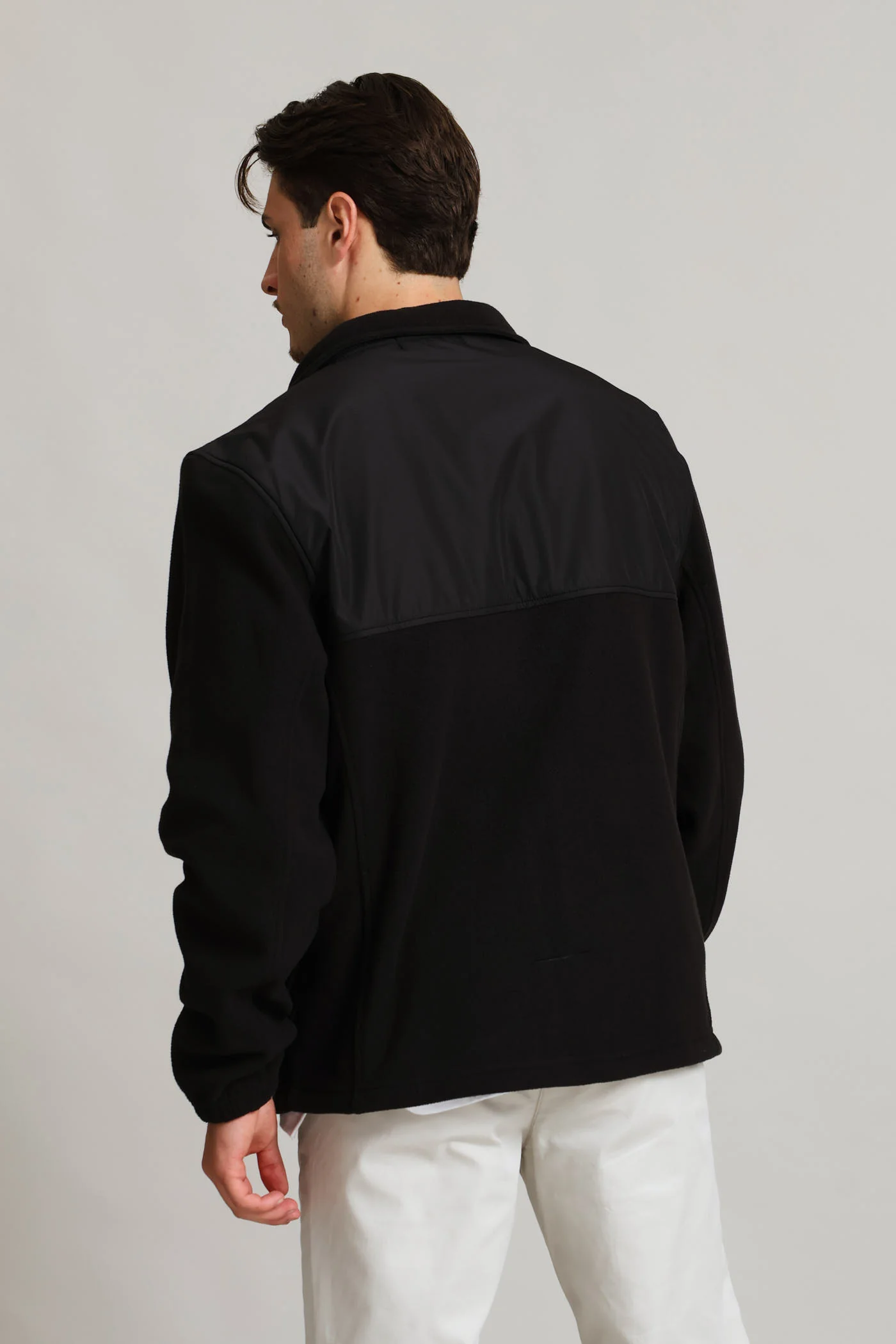 Polar Fleece Nylon Zip Thru - Black - Image 5