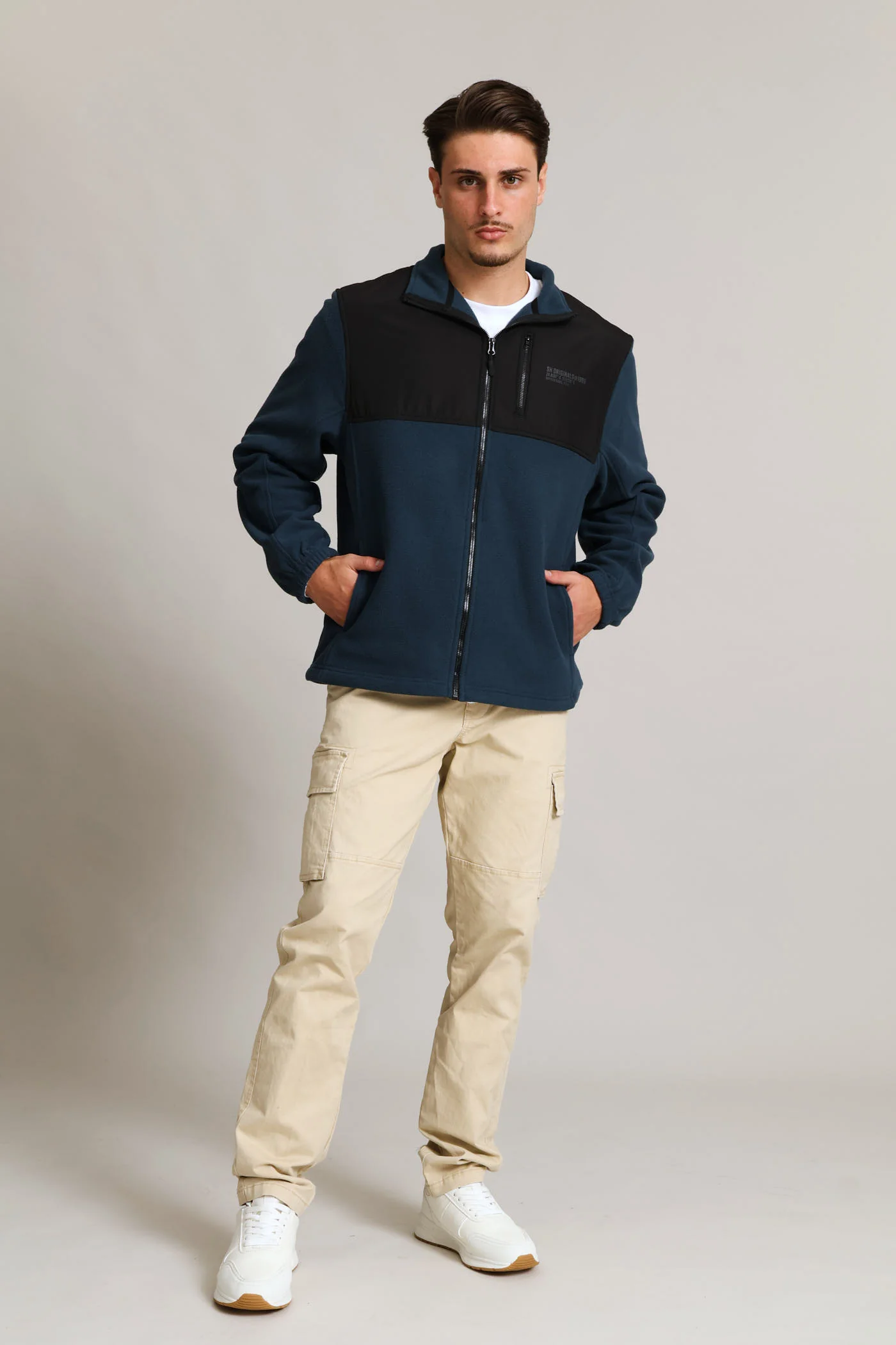 Polar Fleece Nylon Zip Thru - Petrol - Image 5