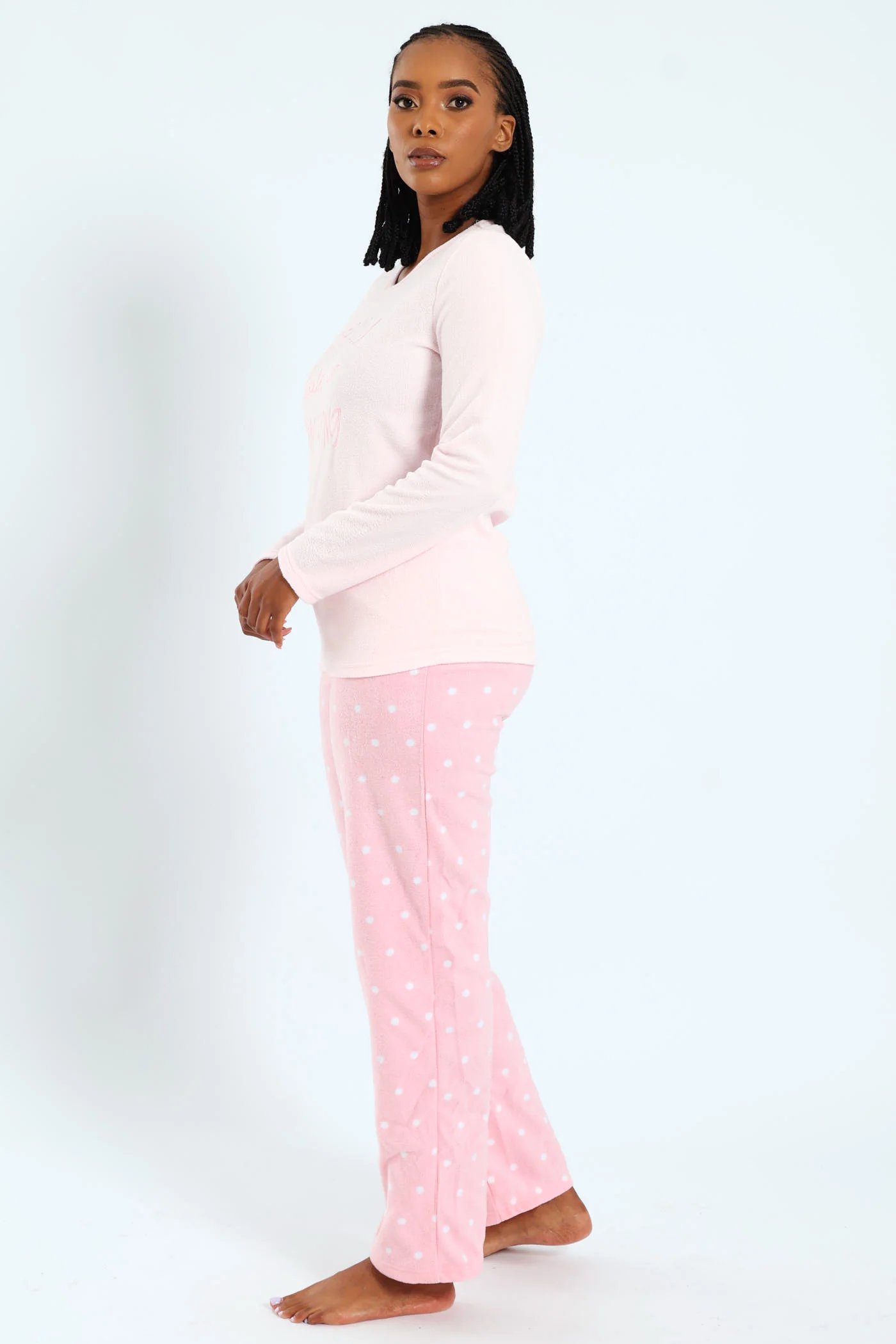 Polar Fleece Sleep Set - Pink - Image 2
