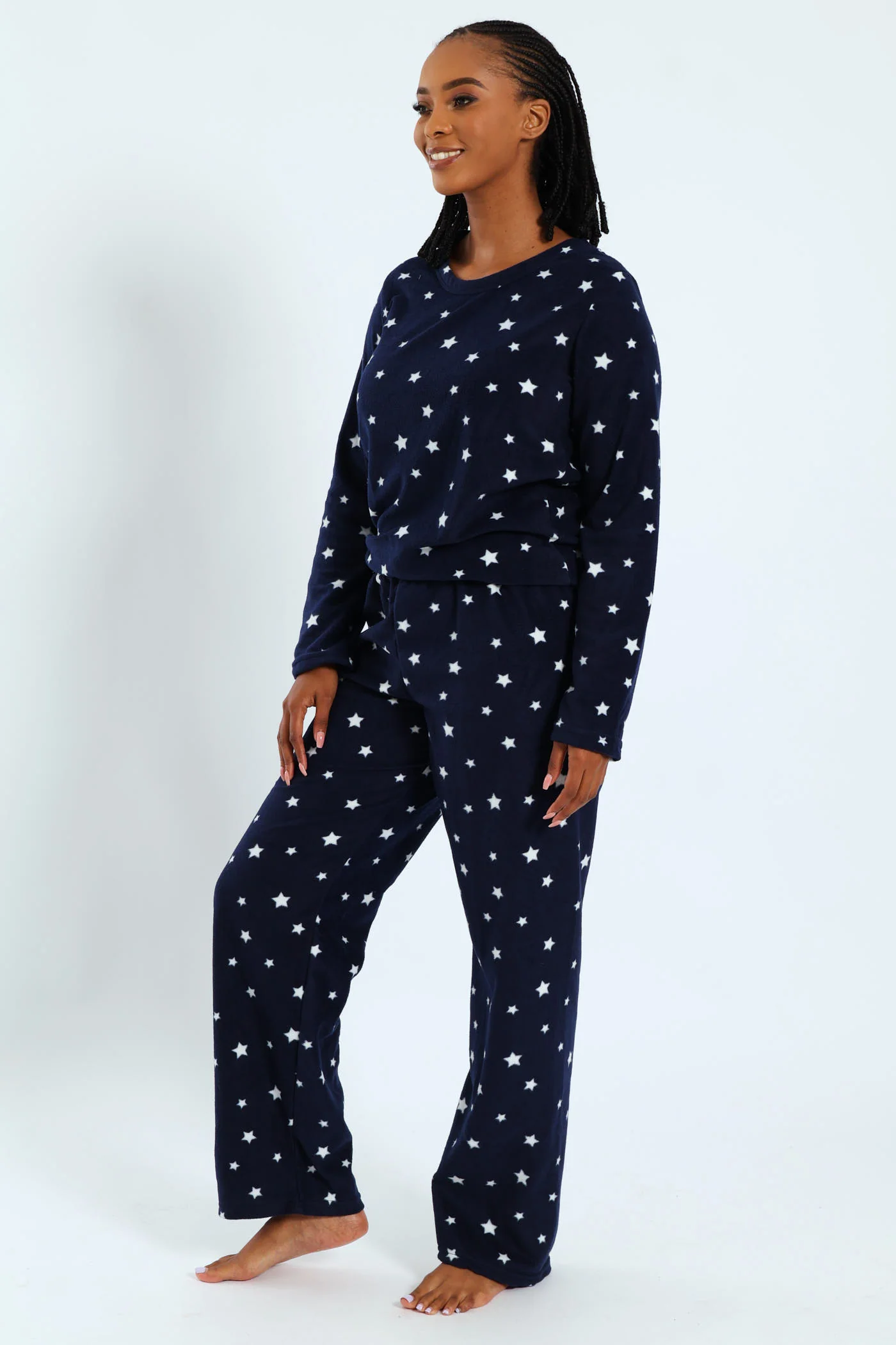 Polar Fleece Stars Sleep Set - Navy - Image 2